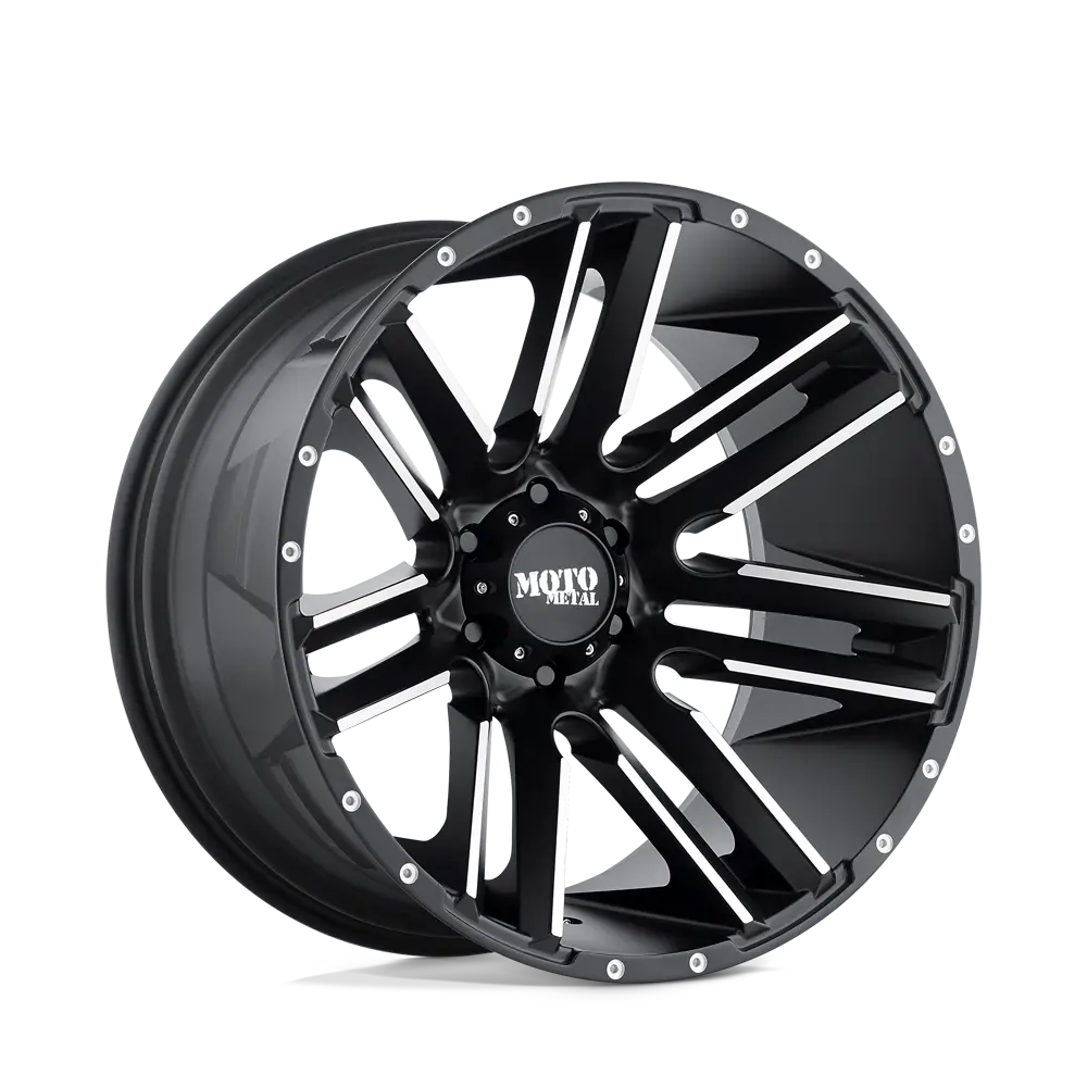 18X9 Satin Black Machined 18Mm Moto Metal Wheel 1