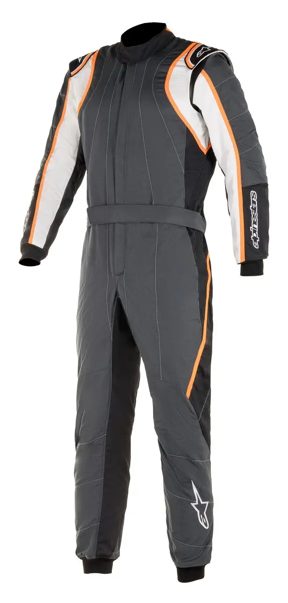 Alpinestars Gp Race V2 Race Suit Anthracite/White/Orange Fluro - Fia 8856-2018 1