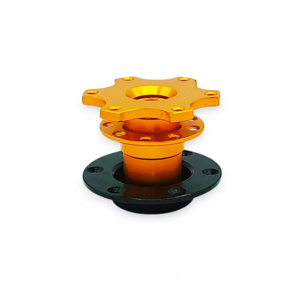 Obp Steering Wheel Black/Yellow Quick Release Hub 1