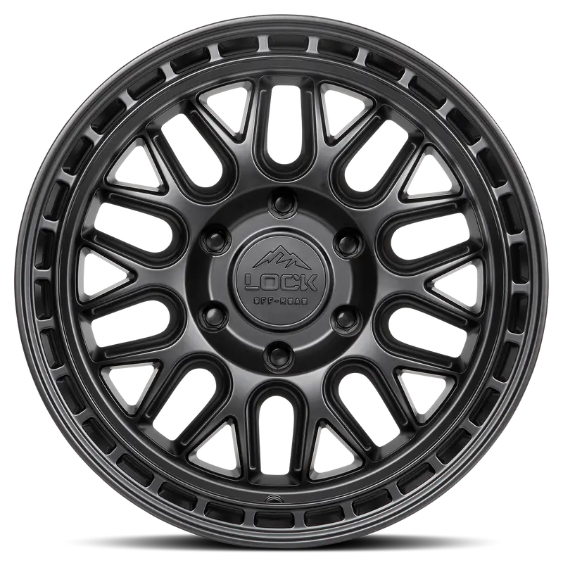 17X9 Lock Offroad Onyx Matte Black W/ Matte Black Ring | 6X139.7 | -12 Et | 106.2Mm Hub | Fits Toyota Tacoma (2005–2024), Toyota 4Runner (2003–2024) 1