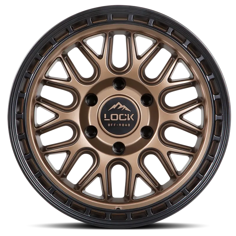 17X9 Lock Offroad Onyx Matte Bronze W/ Matte Black Ring | 6X139.7 | -12 Et | 106.2Mm Hub | Fits Toyota Tacoma (2005–2024), Toyota 4Runner (2003–2024) 1
