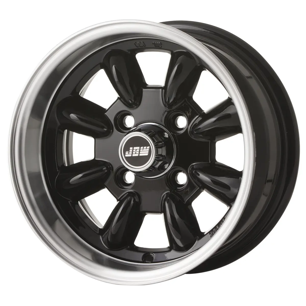 Jbw 12X6 Minilight 4X101.6 - Et-07 Mini Wheel Black With Polished Lip 1