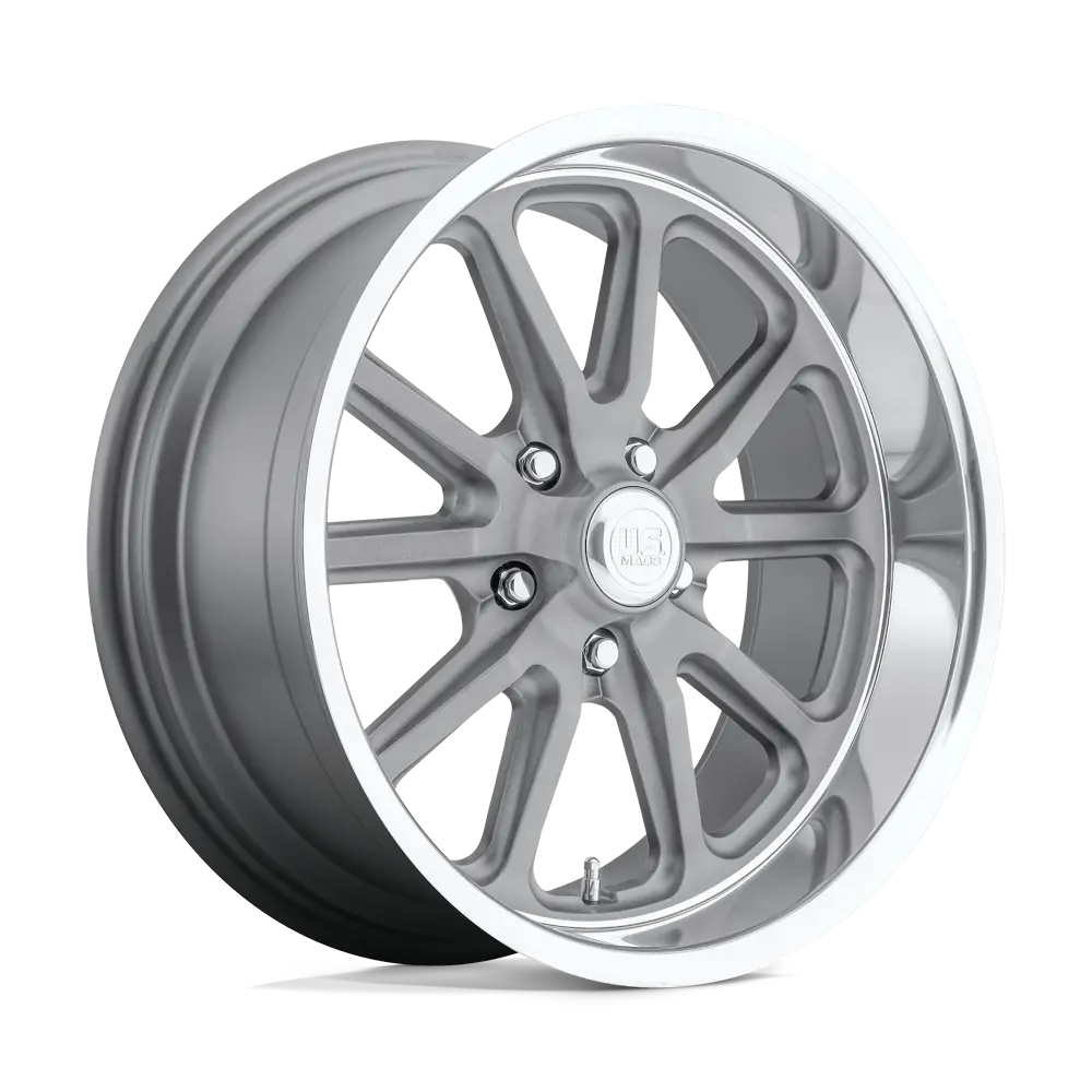 20X8.5 Matte Gun Metal Machined 32Mm Us Mag 1Pc Wheel 1