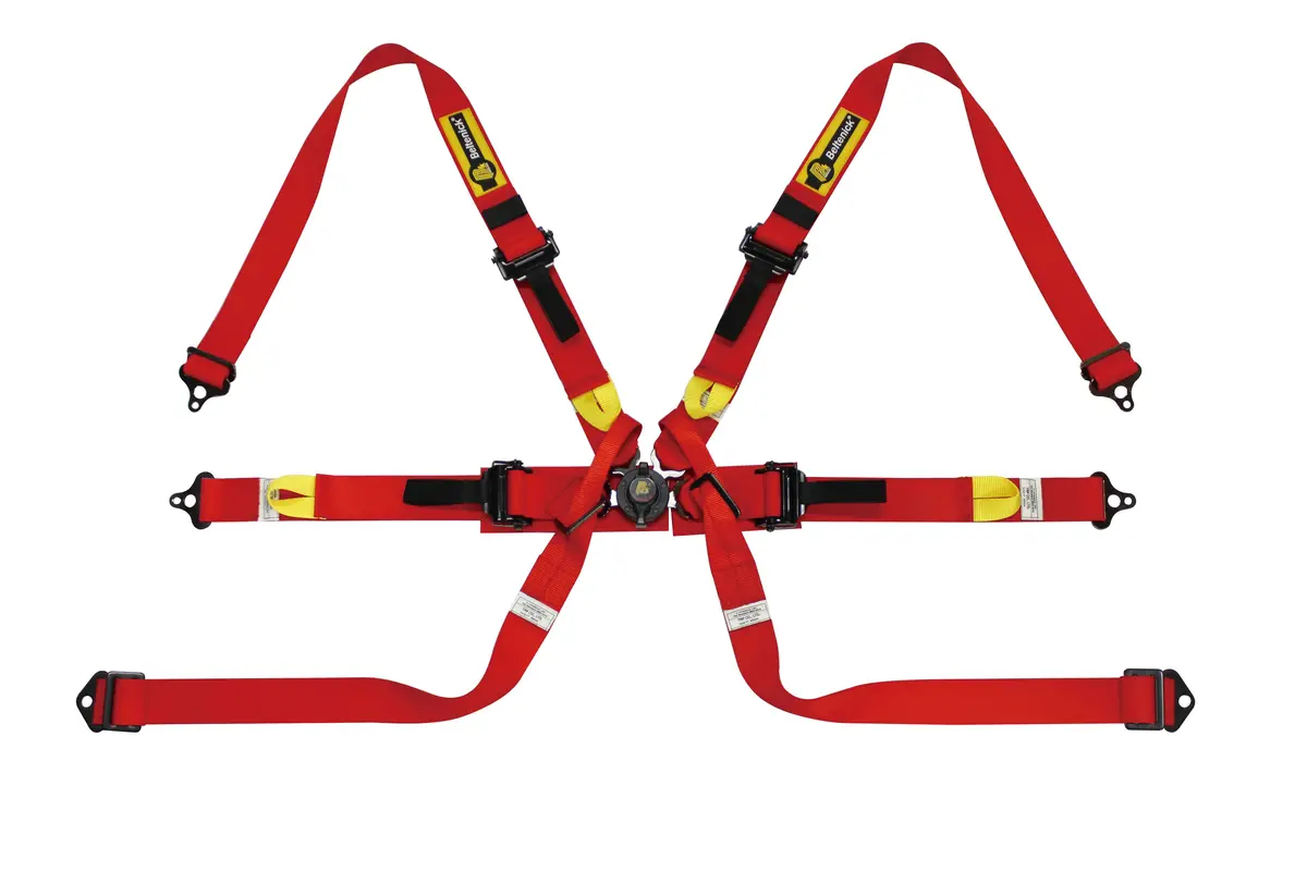 Beltenick Fia Black 6 Point Single Seater Hans Camlock Belt Fia 2026- 2031 Plus 5 Years Q/R Adjusters 1