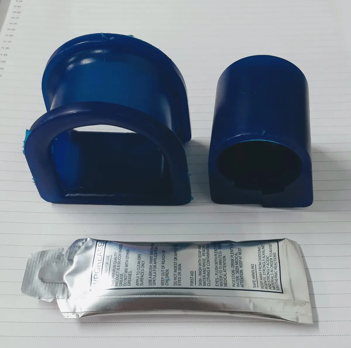 Ford Escort Mk1 And Mk2 Rack Mounting Bushes Poly Blue 1