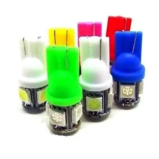 Bbm 5-Smd Wedge 5050 Led Light Bulbs (White / Amber / Red / Blue / Green / Purple) - T10 158 168 175 194 2823 2825 W5w 912 921 (Free Shipping) 1
