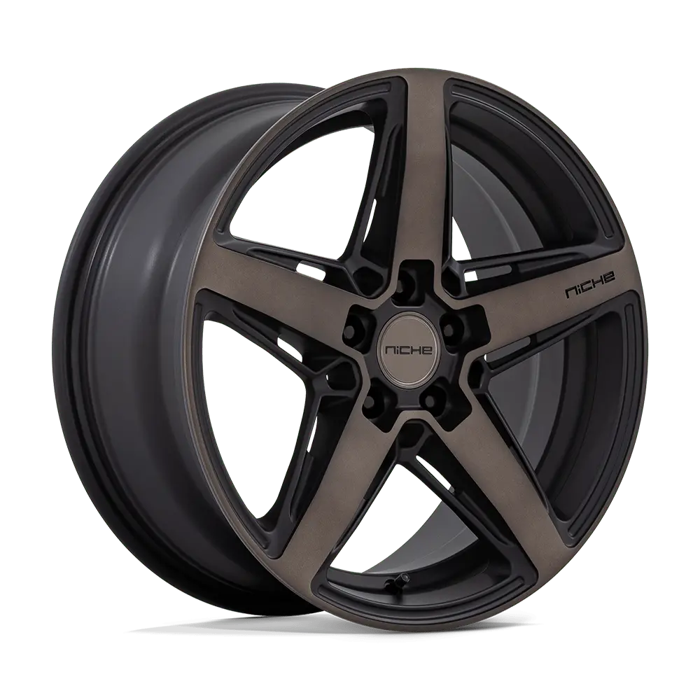 18X8 Matte Black With Double Dark Tint Face 40Mm Niche 1Pc Wheel 1