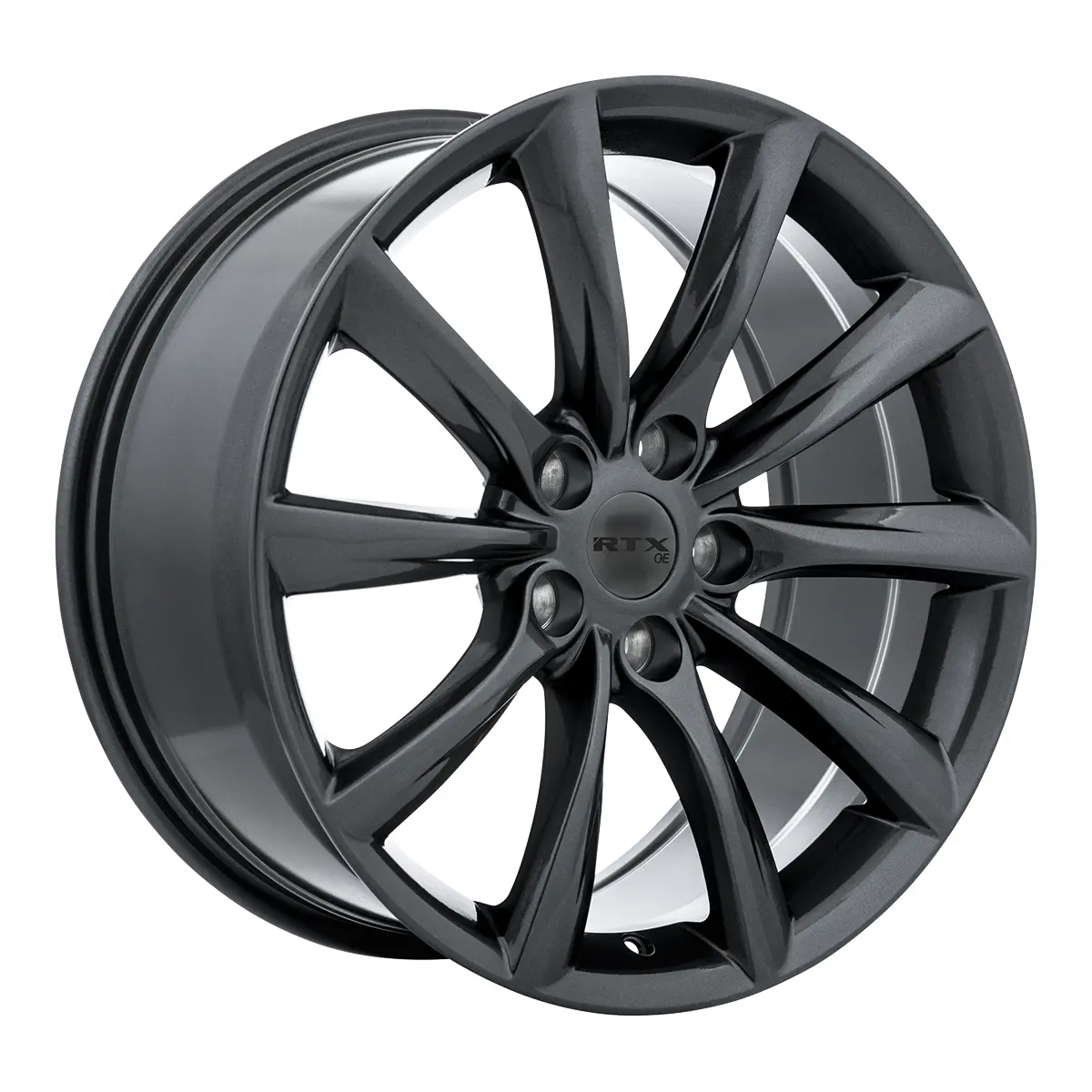 19X8.5 Alloy Wheel - Rtx Alto 082697 Gunmetal , With 5X114.3 Bolt Pattern , 35.0 Offset , 64.1 Hubbore  For 2022-2023 Tesla 3 1
