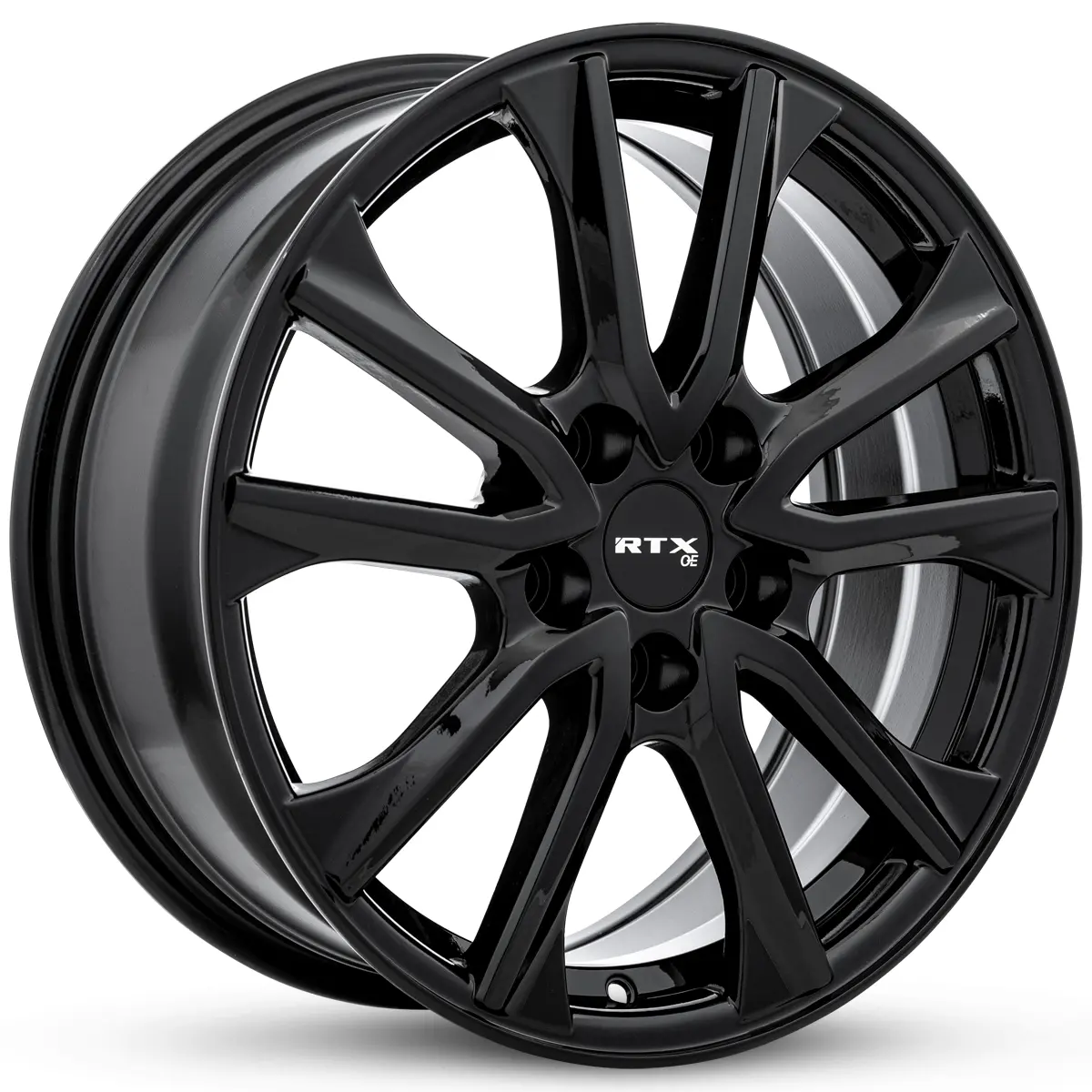 16X6.5 Rtx  Arai  082011 -  Gloss Black , With 5X114.3 Bolt Pattern 40 Offset 67.1 Hubbore For Kia Forte Koup  2010-2017 1