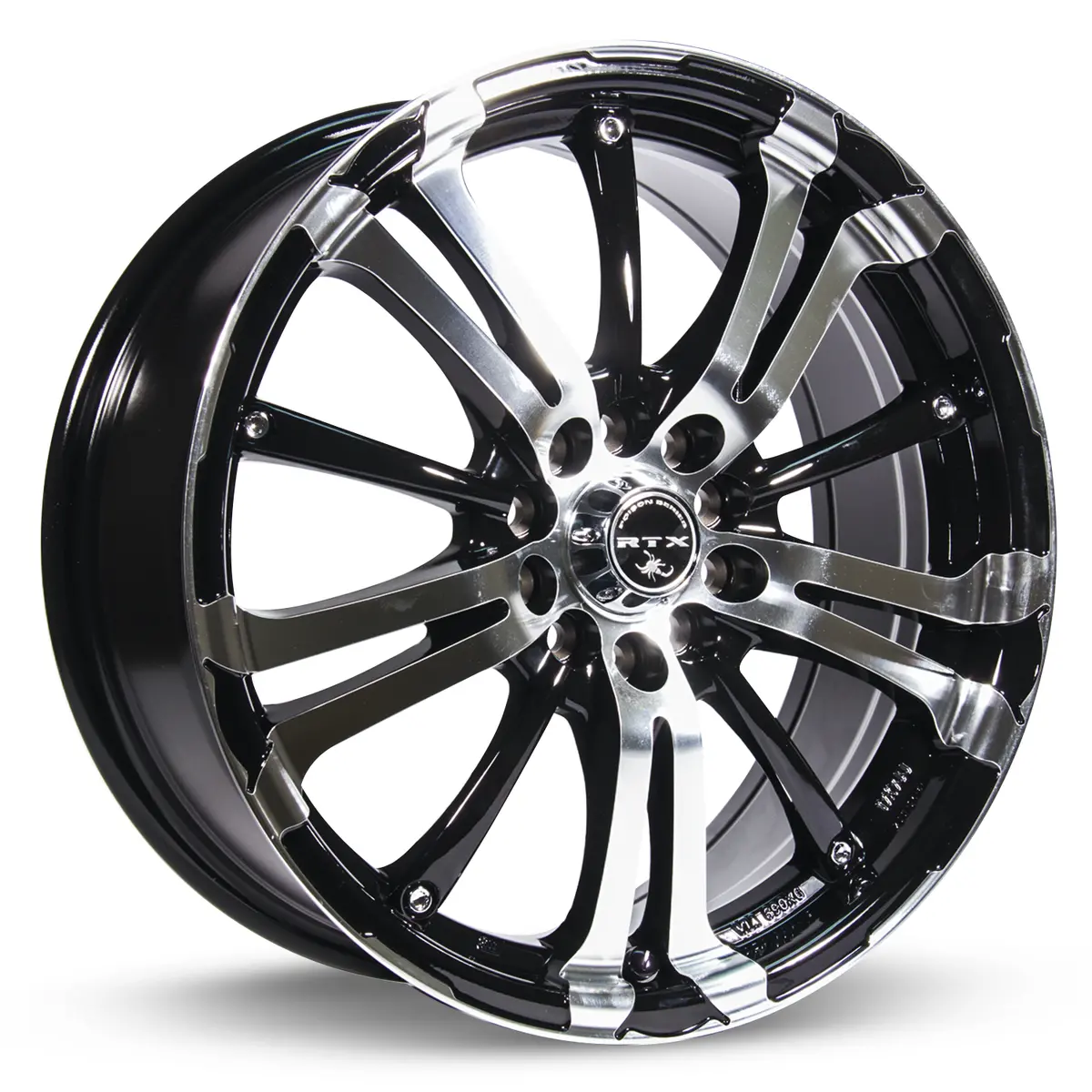 17X7 Alloy Wheel - Rtx Arsenic 082657 Black Machined , With 5X100/114.3 Bolt Pattern , 42.0 Offset , 73.1 Hubbore For  Subaru Outback 2023-2024 1