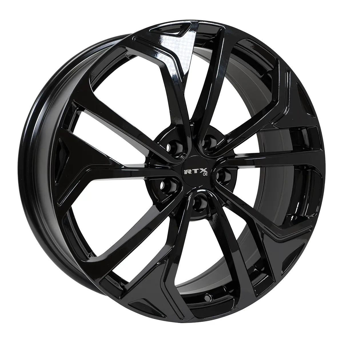18X7.5 Alloy Wheel - Rtx Asan 082885 Gloss Black , With 5X114.3 Bolt Pattern , 40.0 Offset , 67.1 Hubbore For 2023 Toyota Venza 1