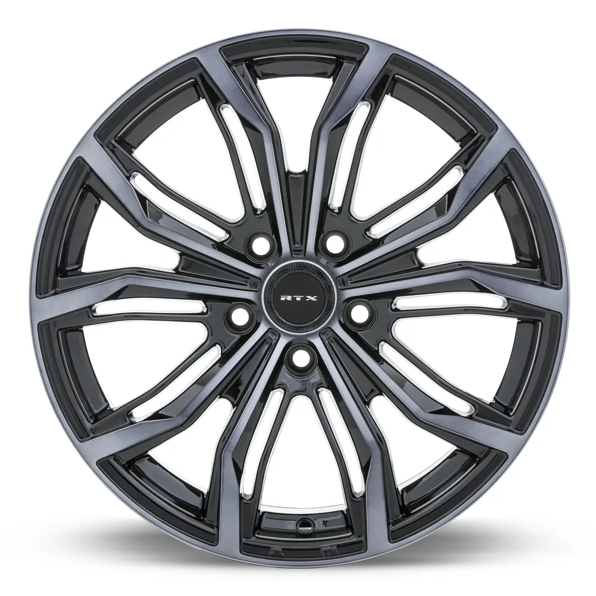 16X7 Premium Alloy Wheel – Rtx Black Widow Black Machined Grey – 5X114.3 Et40 Cb73.1 – Fits Honda Civic 2006-2024, Toyota Corolla 2014-2024, Hyundai Sonata 2011-2024 2