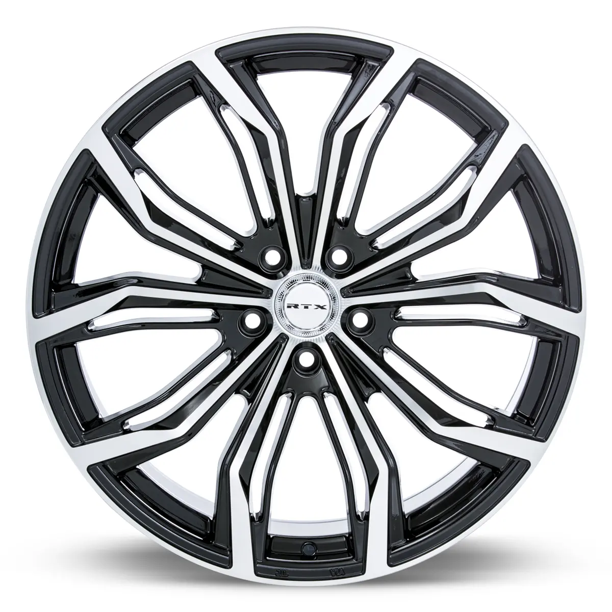 18X8 Alloy Wheel - Rtx Black Widow 081926 Black Machined , With 5X114.3 Bolt Pattern , 42.0 Offset , 73.1 Hubbore For Buick Regal Sportback 2020 2