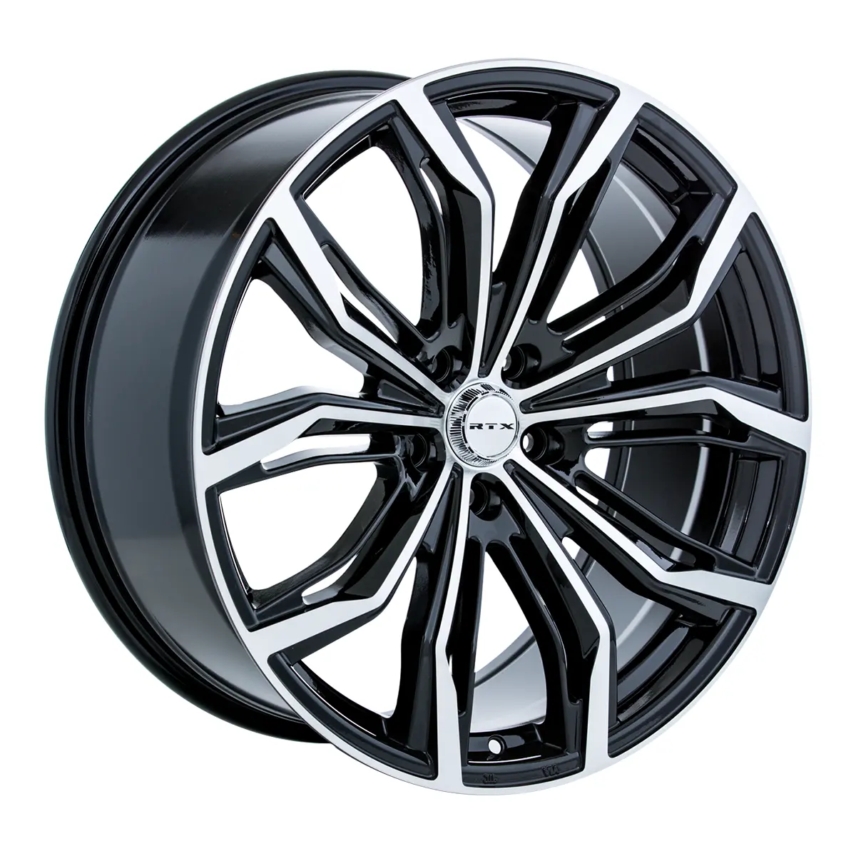 18X8 Alloy Wheel - Rtx Black Widow 081926 Black Machined , With 5X114.3 Bolt Pattern , 42.0 Offset , 73.1 Hubbore For Buick Regal Sportback 2020 1