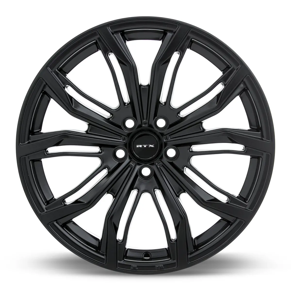 18X8 Alloy Wheel - Rtx Black Widow 081641 Satin Black , With 5X120 Bolt Pattern , 35.0 Offset , 74.1 Hubbore For Chevrolet Camaro 2022 2