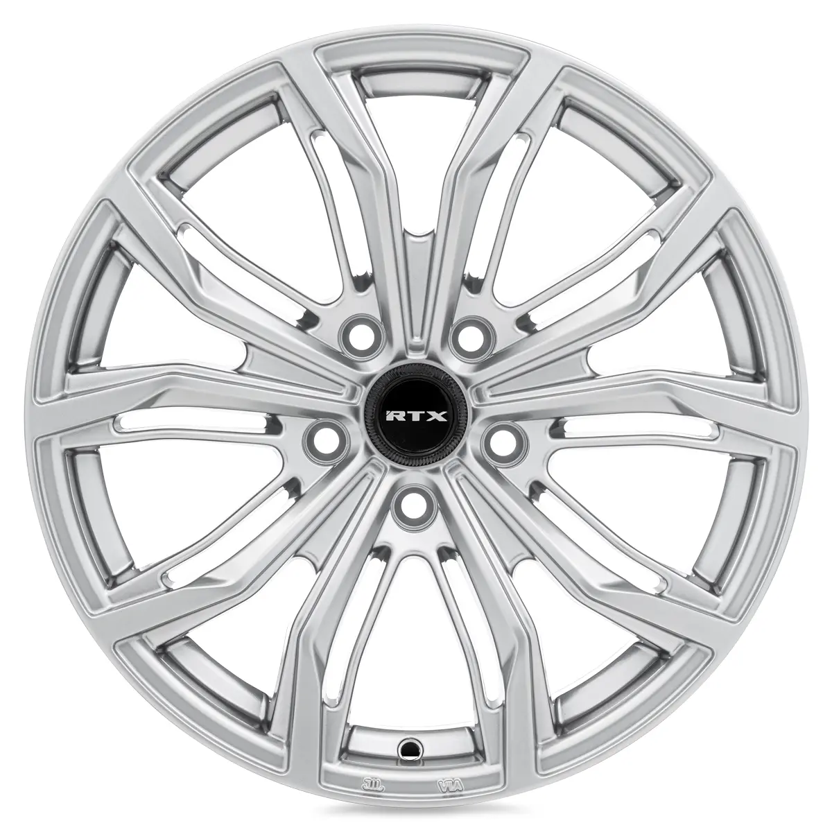 17X7.5 Alloy Wheel - Rtx Black Widow 083254 Hyper Silver , With 5X114.3 Bolt Pattern , 42.0 Offset , 73.1 Hubbore 2