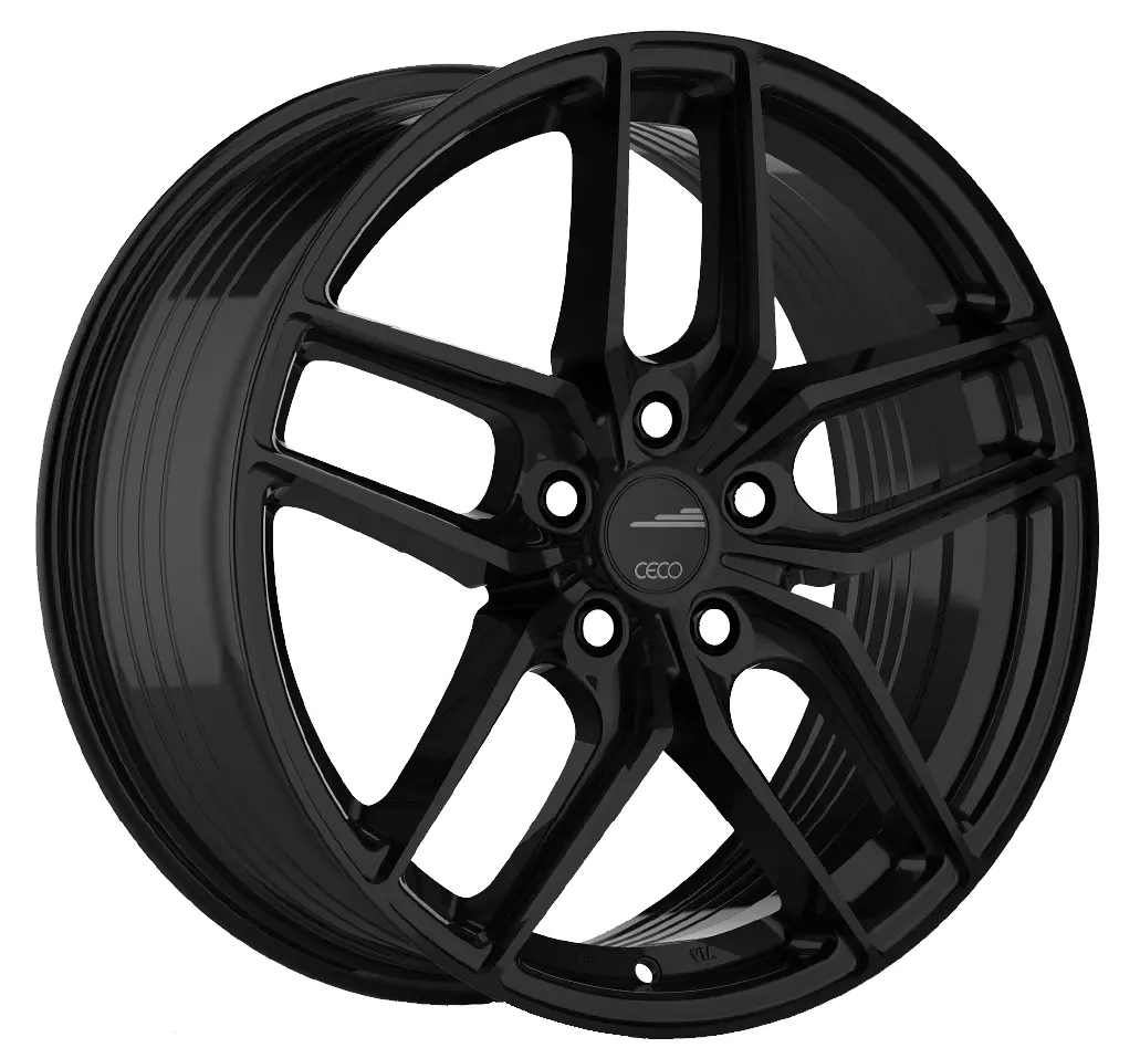 17X7.5 Alloy Wheel - Ceco C01 178614 Gloss Black , With 5X114.3 Bolt Pattern , 40.0 Offset , 67.1 Hubbore 1
