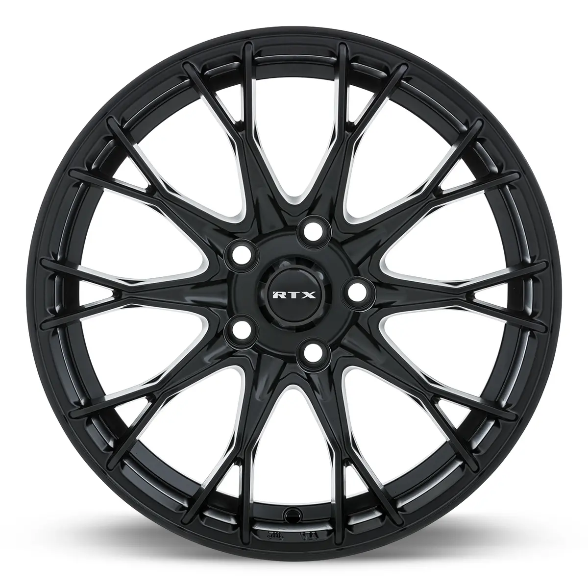 17X7.5 Premium Alloy Wheel – Rtx Concorde Satin Black – 5X108 Et38 Cb63.4 – Fits Ford Fusion 2013-2020, Ford Escape 2013-2019, Volvo S60 2011-2018 2