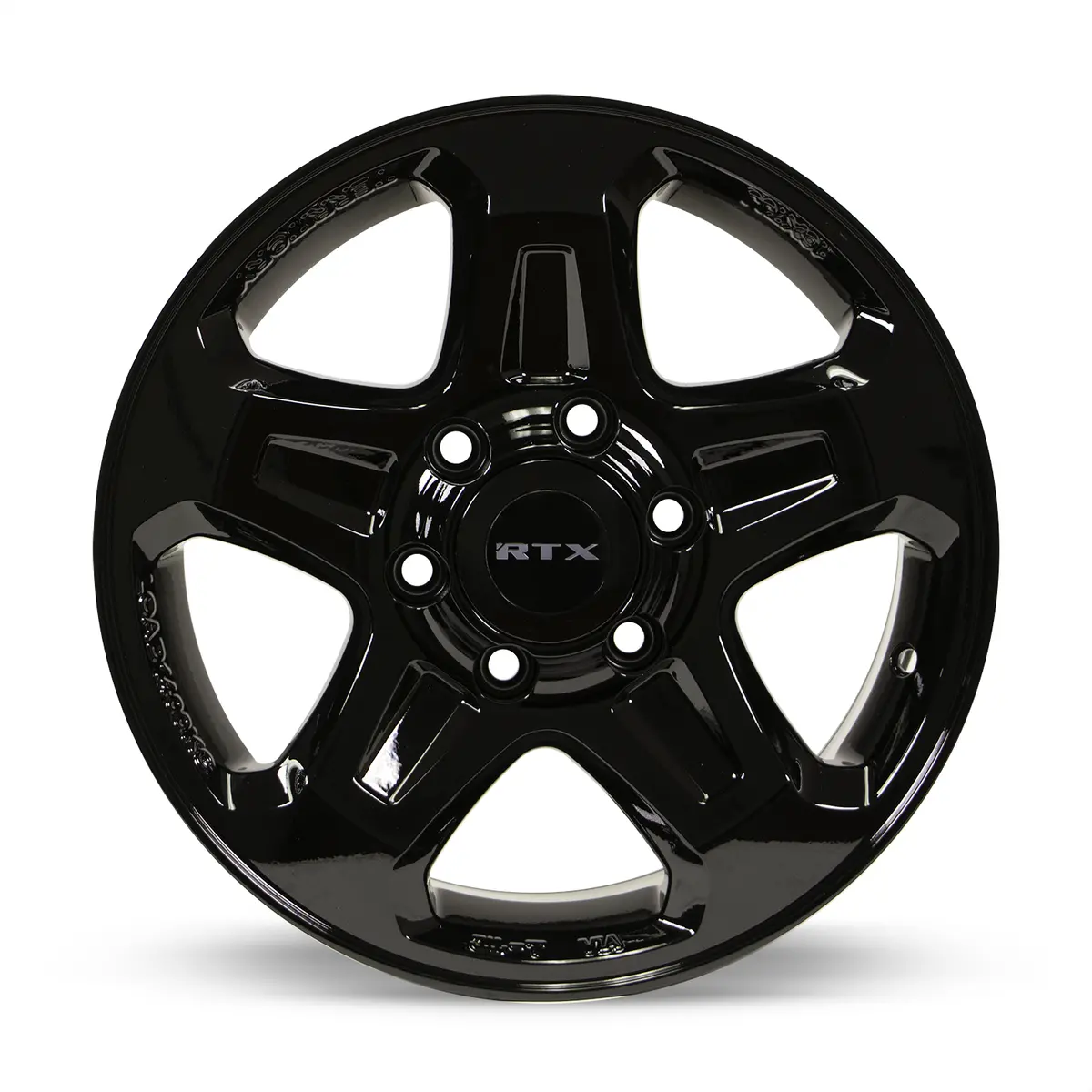 16X7 Premium Alloy Wheel – Rtx Courier Gloss Black – 6X130 Et30 Cb84.1 – Fits Mercedes Sprinter 2007–2024, Vw Crafter 2007–2024, Freightliner Sprinter 2007–2024 2