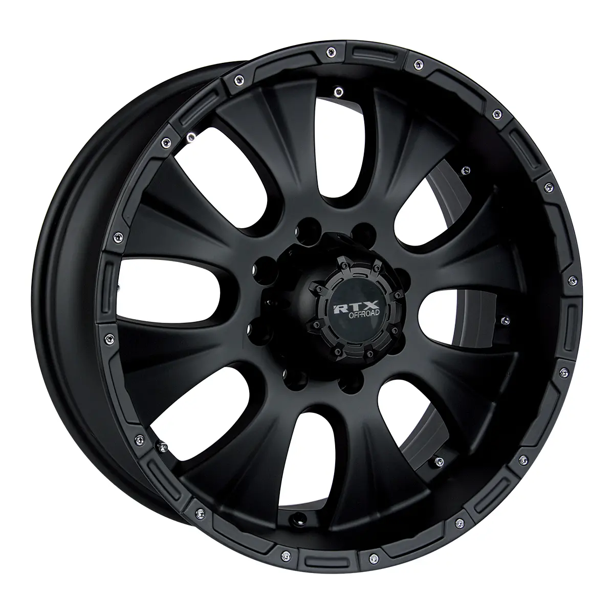 17X8 Alloy Wheel - Rtx Crawler 081350 Matte Black , With 6X139.7 Bolt Pattern , 20.0 Offset , 108.0 Hubbore For  Ford Ranger 2023-2024 1