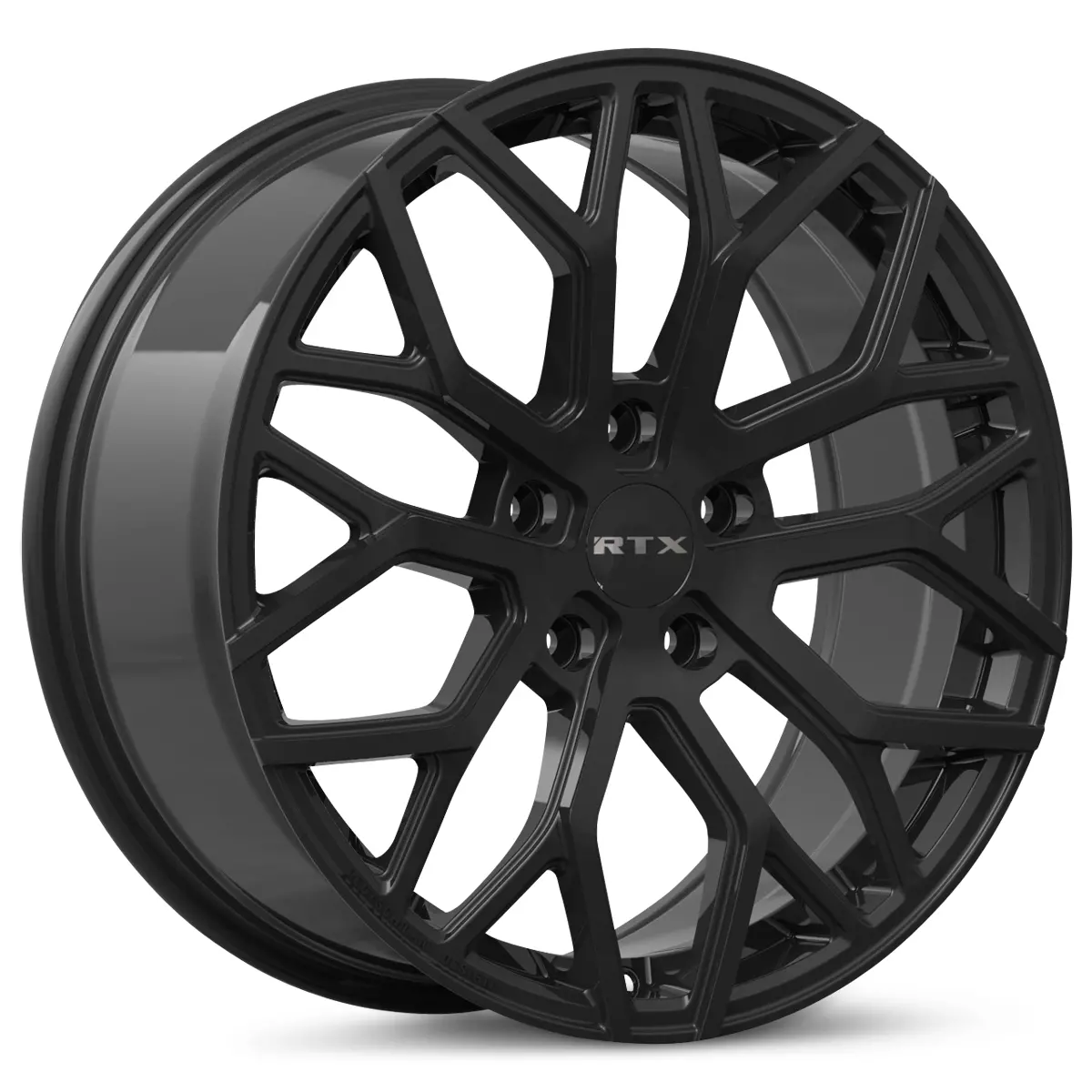 19X8.5 Alloy Wheel - Rtx D01 (5 Lugs) 083277 Gloss Black , With 5X114.3 Bolt Pattern , 45.0 Offset , 67.1 Hubbore 1