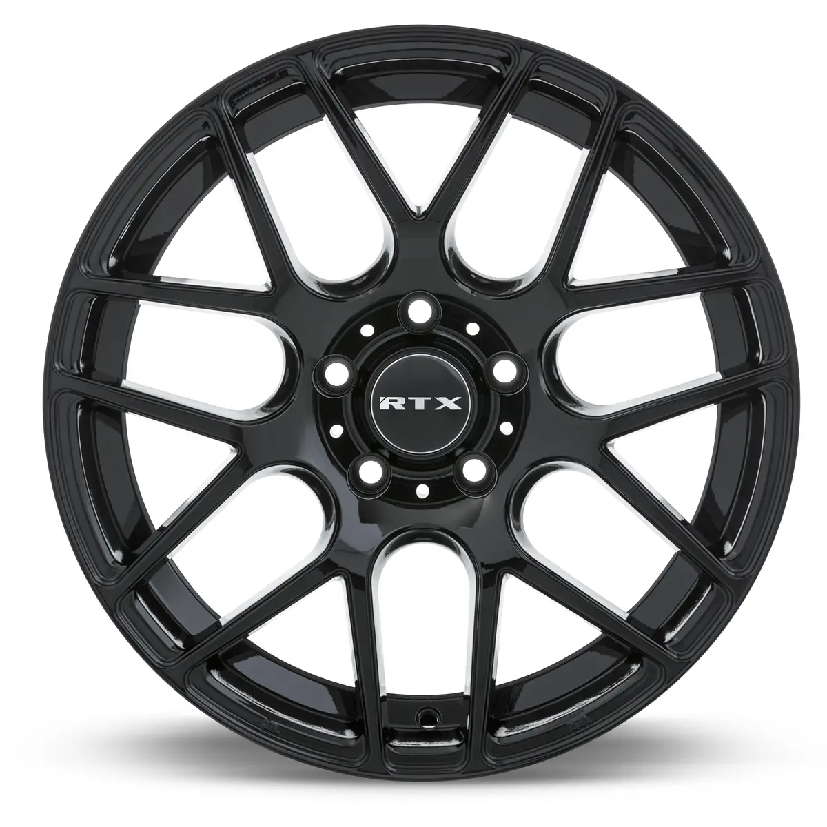18X8 Alloy Wheel - Rtx Envy 082753 Gloss Black , With 5X108 Bolt Pattern , 38.0 Offset , 63.4 Hubbore For Ford Edge 2015-2022 2