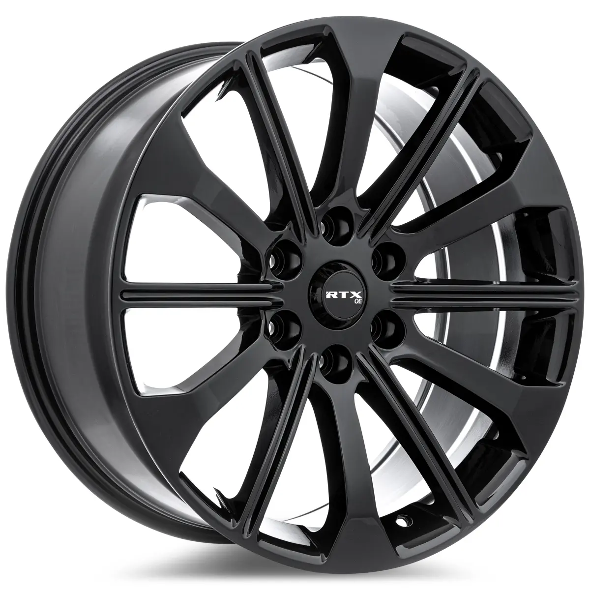 18X9 Alloy Wheel - Rtx Fd02 083217 Gloss Black , With 6X135 Bolt Pattern , 30.0 Offset , 87.1 Hubbore 1
