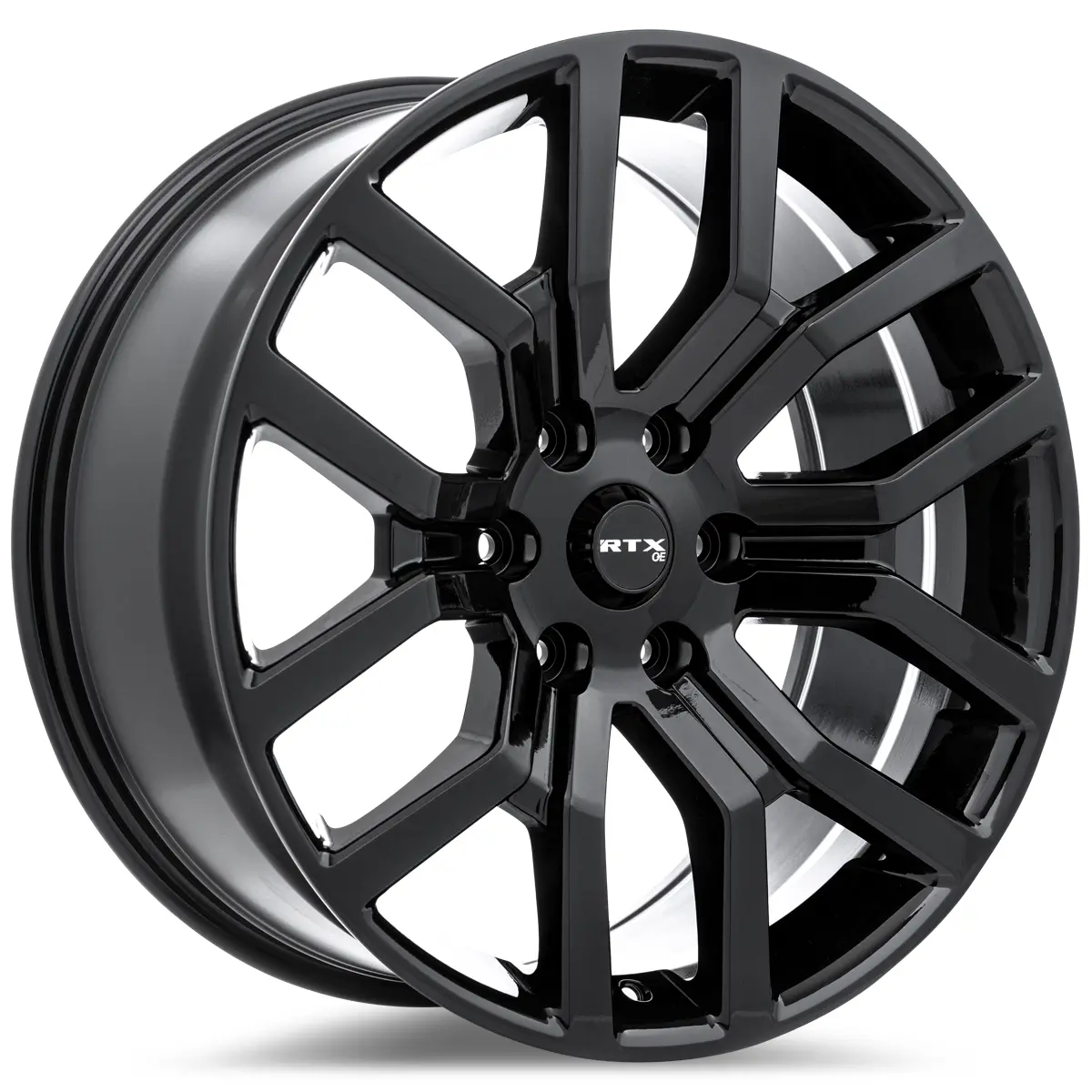 18X9 Gloss Black Wheel – Rtx Oe Fd01 083208 – 6X135 Et30 Cb87.1 – Fits Ford F-150 & Expedition (2000-2024) 1