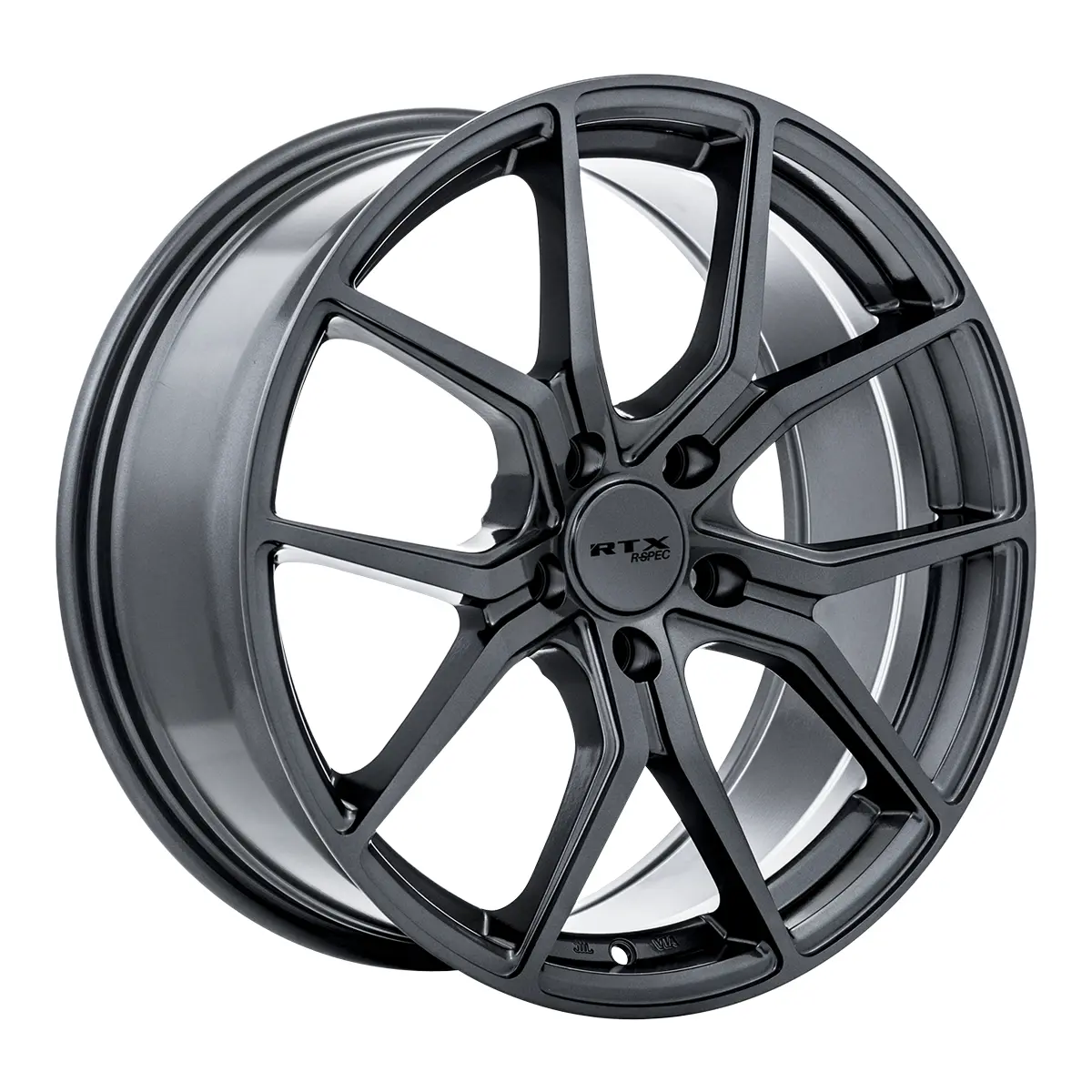 18X8 Alloy Wheel - Rtx Ff10 082619 Gunmetal , With 5X108 Bolt Pattern , 38.0 Offset , 63.4 Hubbore For 2022 Volvo S90 1