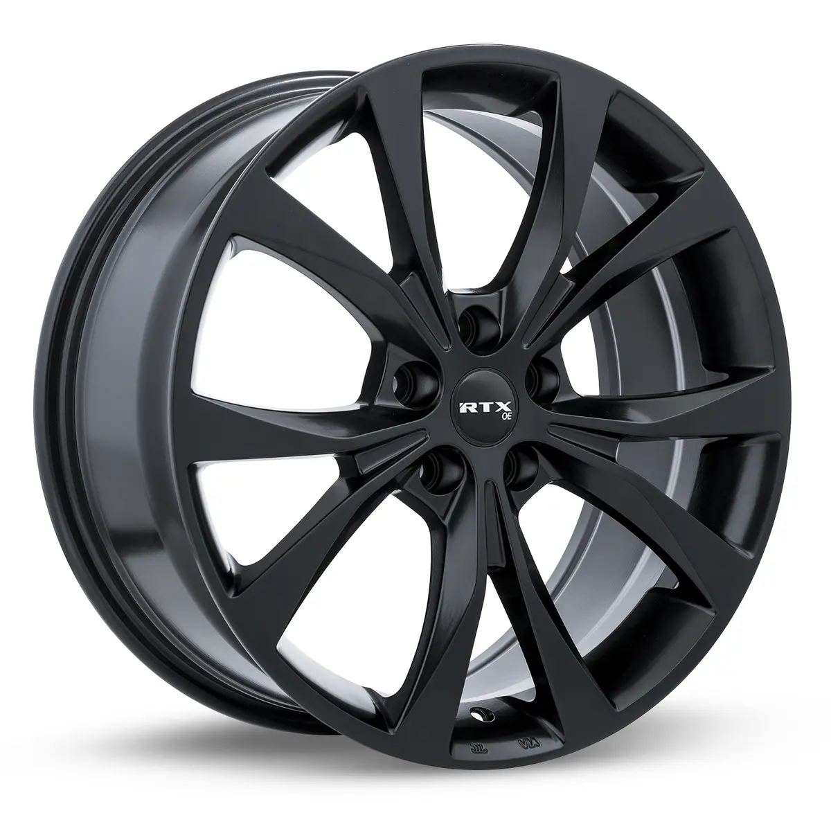 17X7 Satin Black Wheel – Rtx Flint 083057 – 5X108 Et42 Cb63.4 – Fits Ford Focus 2000–2018, Volvo S40/V50 2004–2012 1