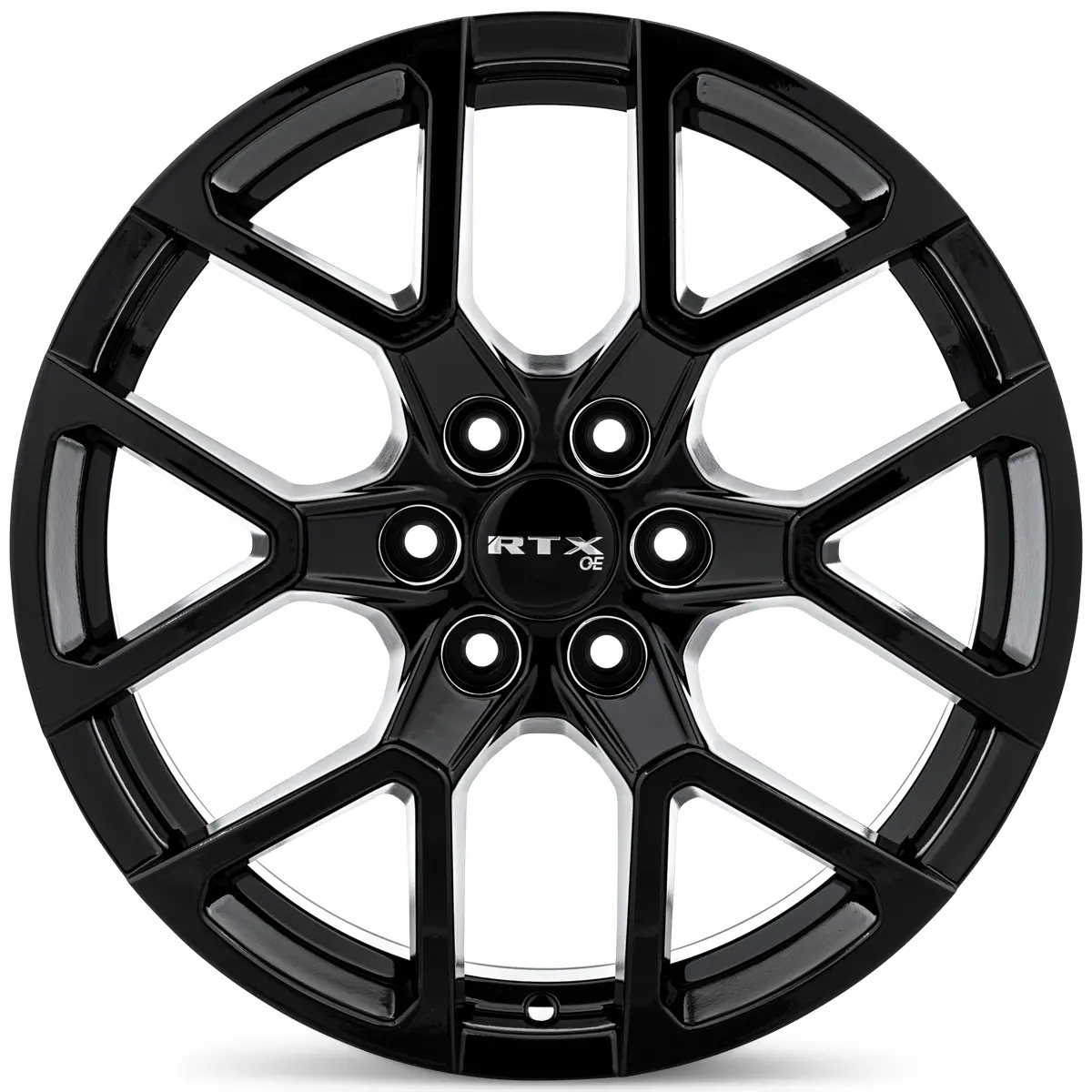 20X8.5 Premium Alloy Wheel – Rtx Gm02 Gloss Black – 6X120 Et35 Cb67.1 – Fits Chevy Colorado 2015–2024, Gmc Canyon 2015–2024 2