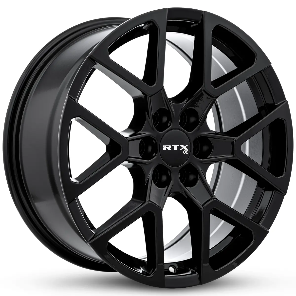 18X8 Gloss Black Wheel – Rtx Oe Gm02 083236 – 6X120 Et35 Cb67.1 – Fits Chevy Colorado, Gmc Canyon, Chevy Traverse (2004–2024) 1