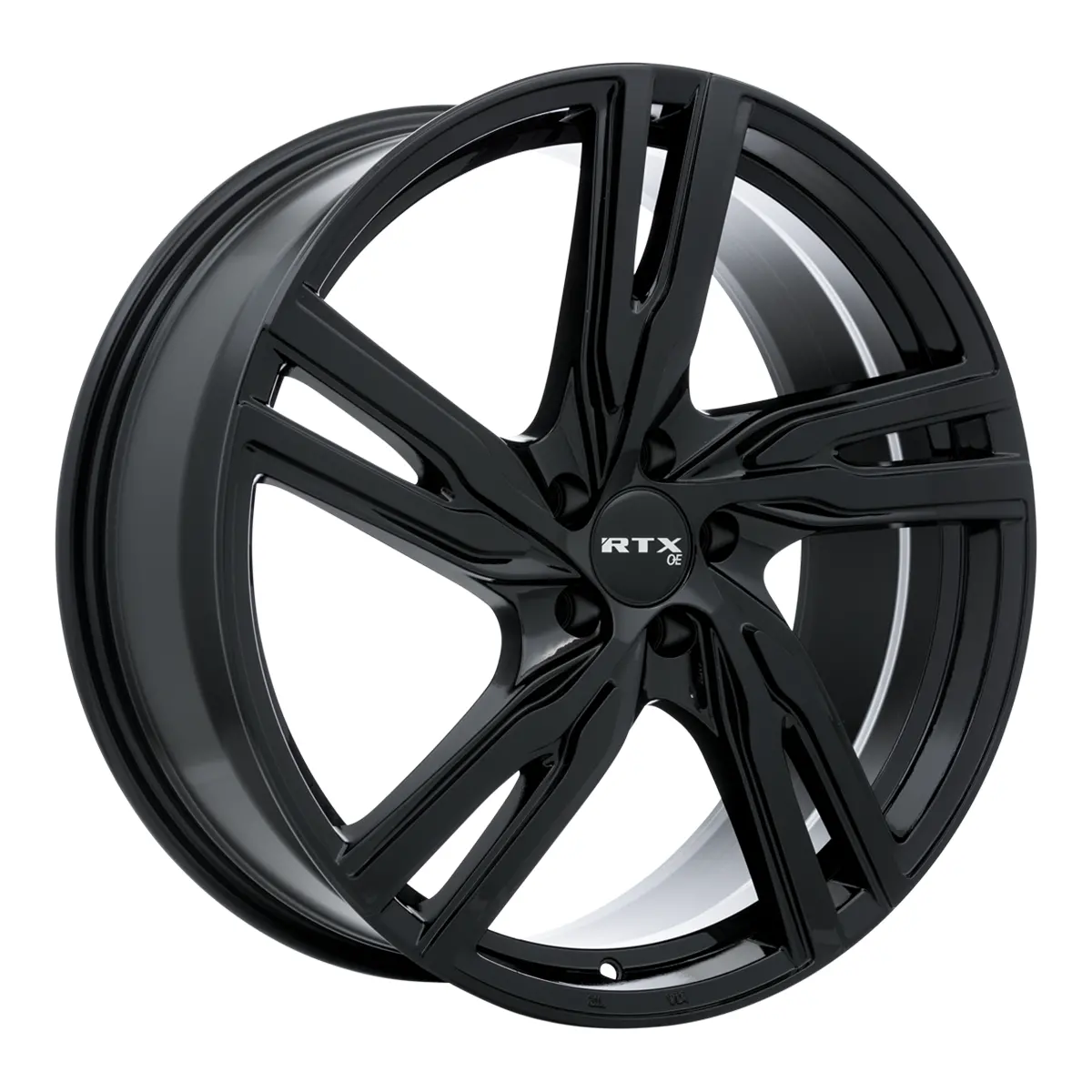 20X8 Gloss Black Wheel – Rtx Gothenburg 082997 – 5X108 Et45 Cb63.4 – Fits Ford Escape 2013–2024, Ford Edge 2015–2024, Volvo Xc60 2010–2024 1