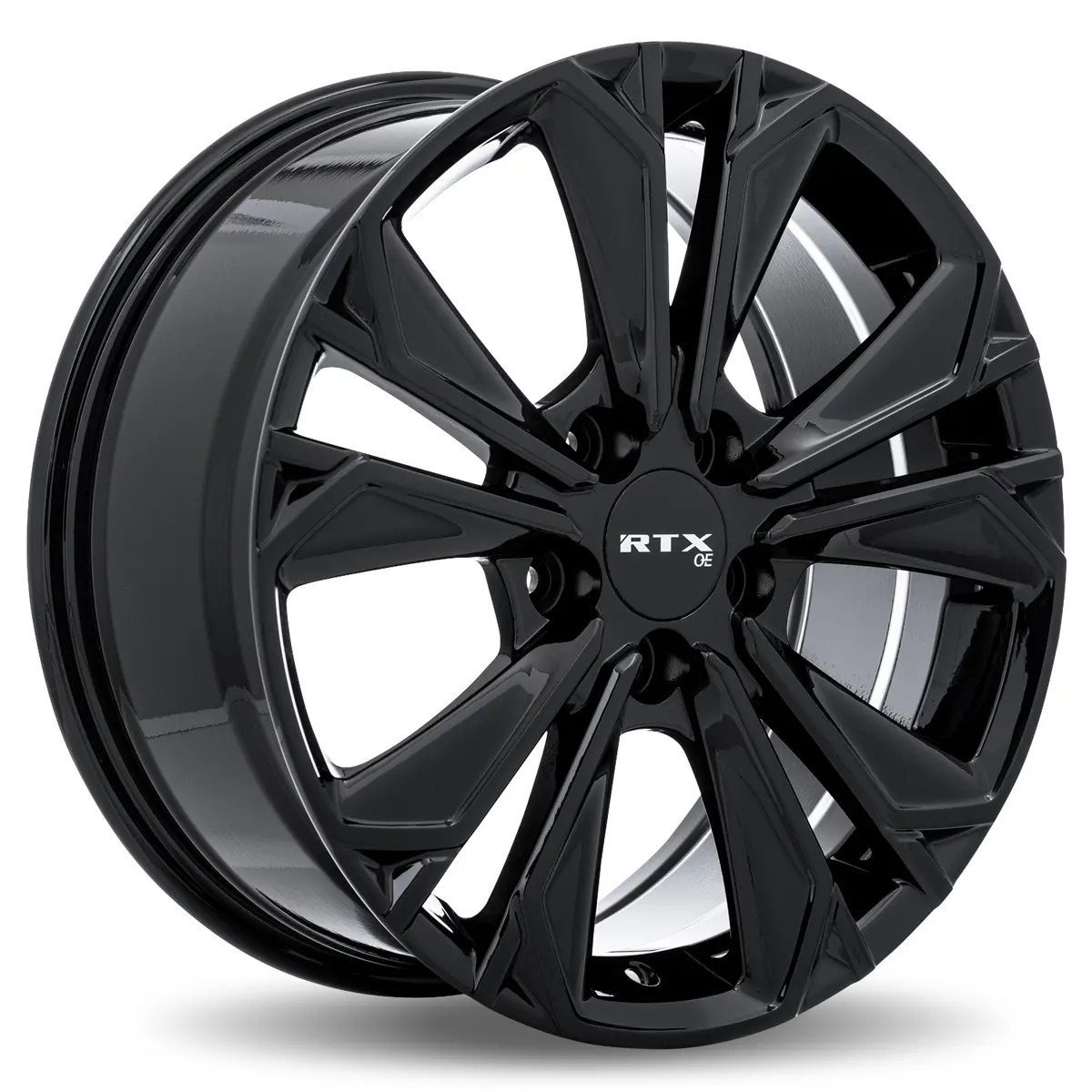 17X7.5 Alloy Wheel - Rtx Hd01 083186 Gloss Black , With 5X114.3 Bolt Pattern , 45.0 Offset , 64.1 Hubbore 1