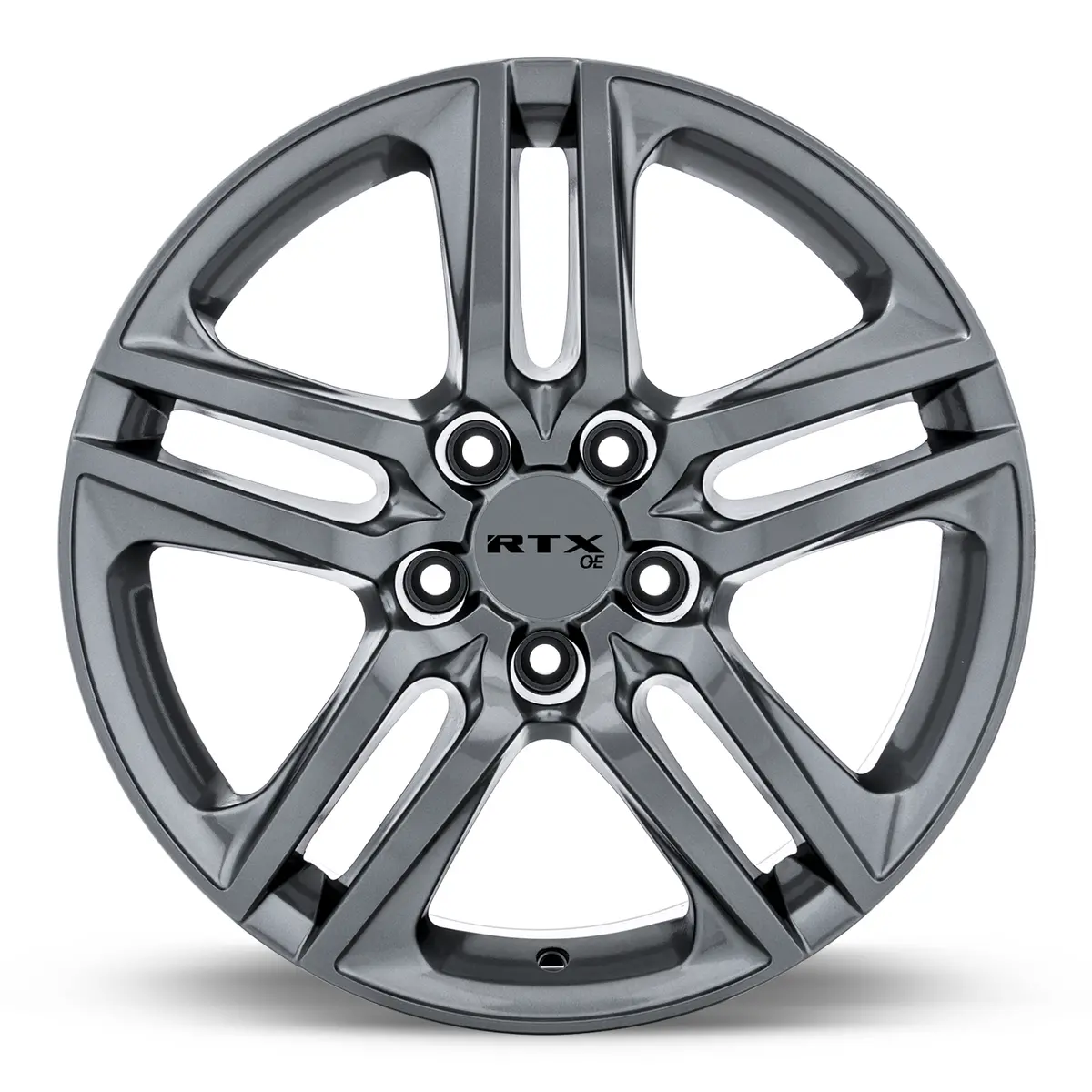 17X8 Alloy Wheel - Rtx Kita 507415 Gunmetal , With 5X114.3 Bolt Pattern , 45.0 Offset , 64.1 Hubbore 2