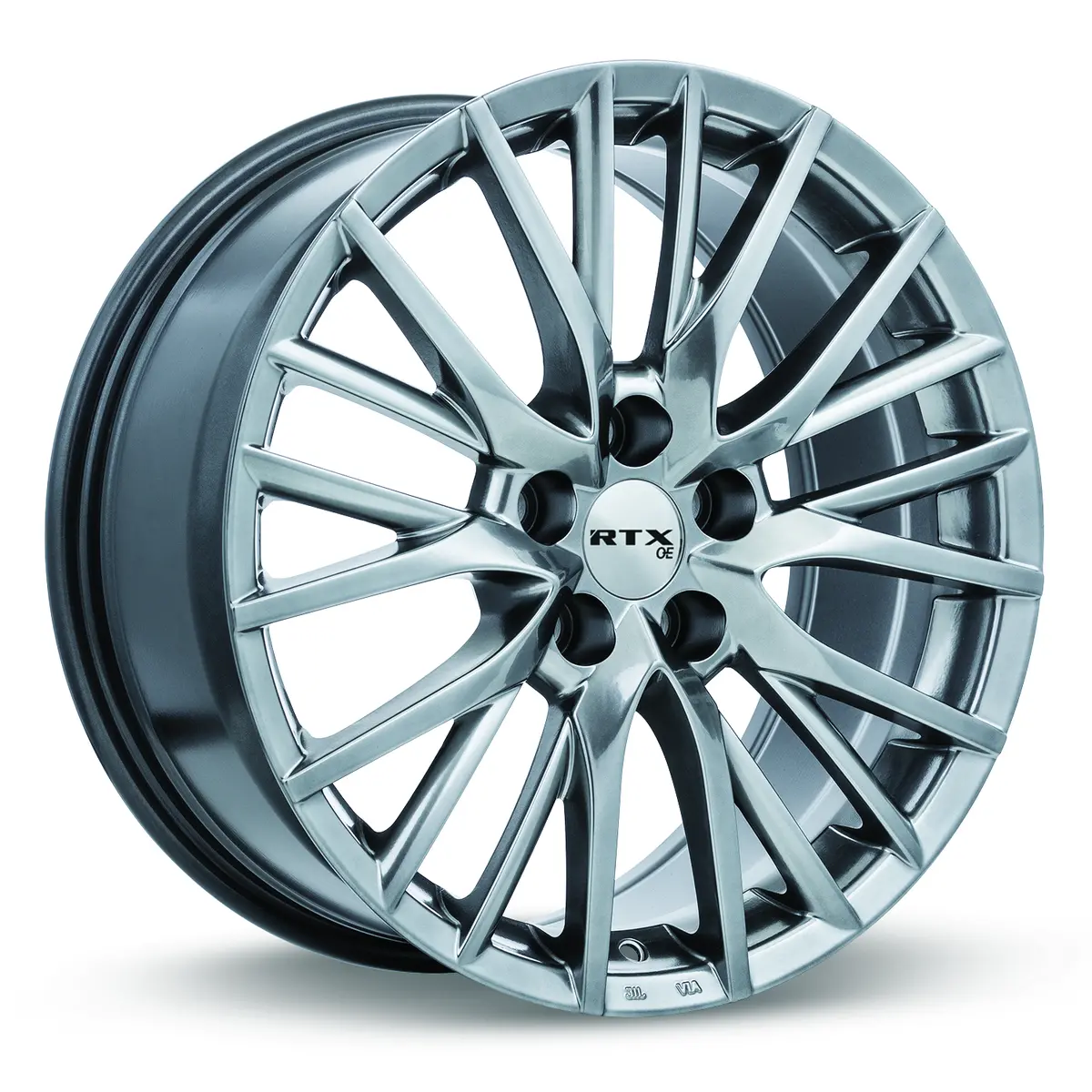 18X8 Alloy Wheel - Rtx Kyo 082035 Hyper Black , With 5X114.3 Bolt Pattern , 35.0 Offset , 60.1 Hubbore Lexus Rc300 1