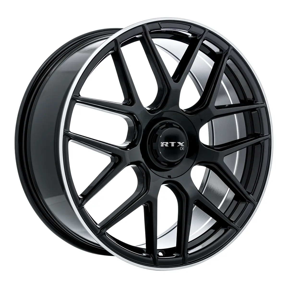 20X8.5 Gloss Black Machined Edge Wheel – Rtx Leonburg 507421 – 5X112 Et38 Cb66.6 – Fits Mercedes Glc 1
