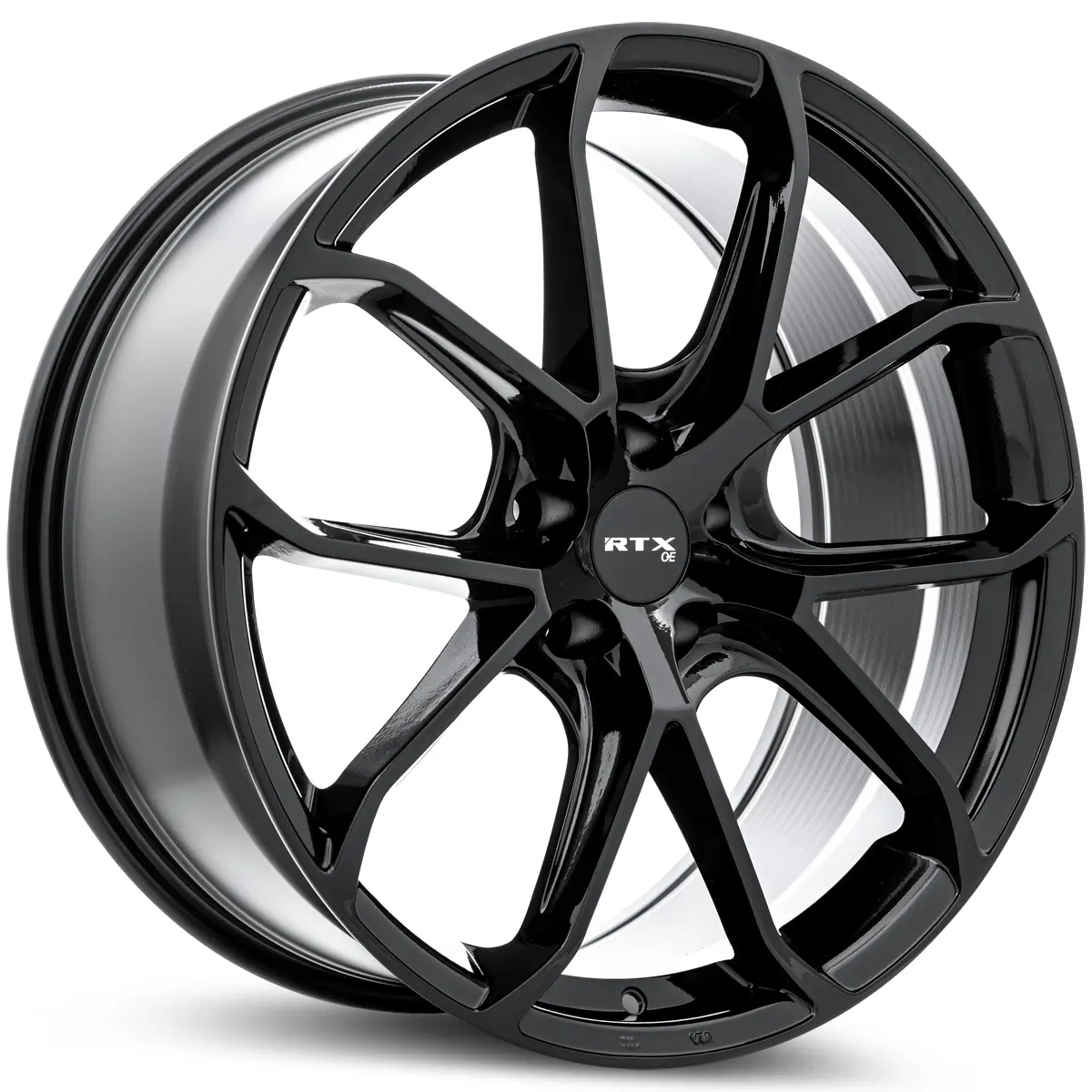 RTX OE MC01 20x10 Gloss Black Alloy Wheel – 5x130 Bolt Pattern, 45mm Offset, 71.5mm Center Bore – Compatible with Porsche Cayenne, VW Touareg & Audi Q7 (2004–2024)