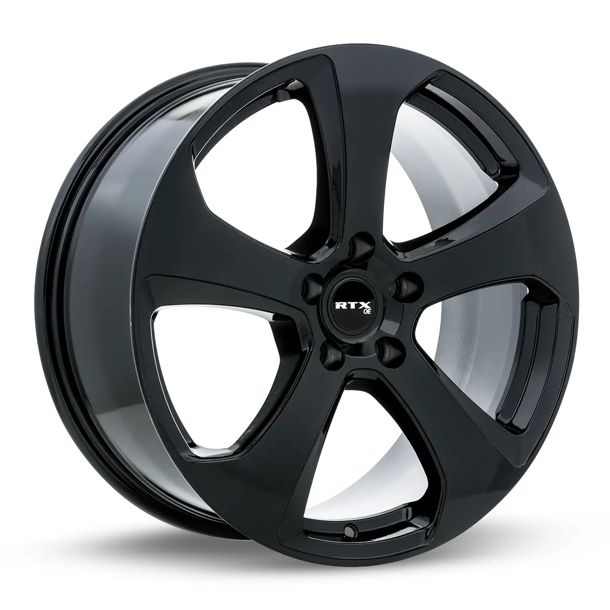 17X7.5 Alloy Wheel - Rtx Mk7 082890 Gloss Black , With 5X112 Bolt Pattern , 42.0 Offset , 57.1 Hubbore For  Volkswagen Tiguan2022-2024 1