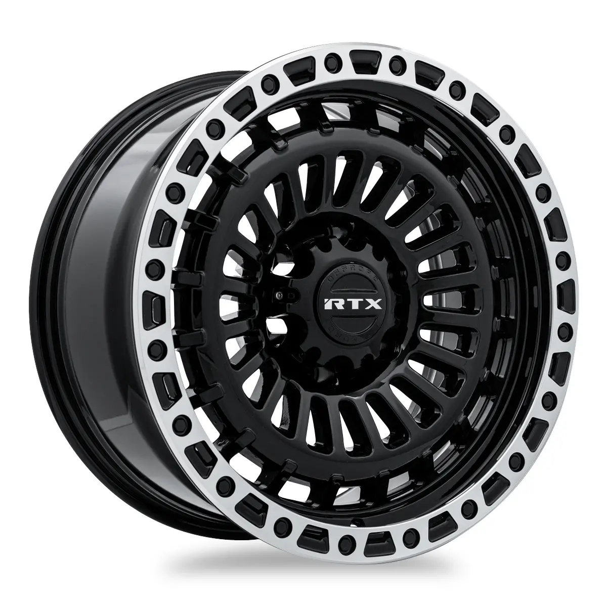 18X9 Gloss Black Machined Lip Wheel – Rtx Moab 083133 – 6X135 Et0 Cb87.1 – Fits Ford F-150 1
