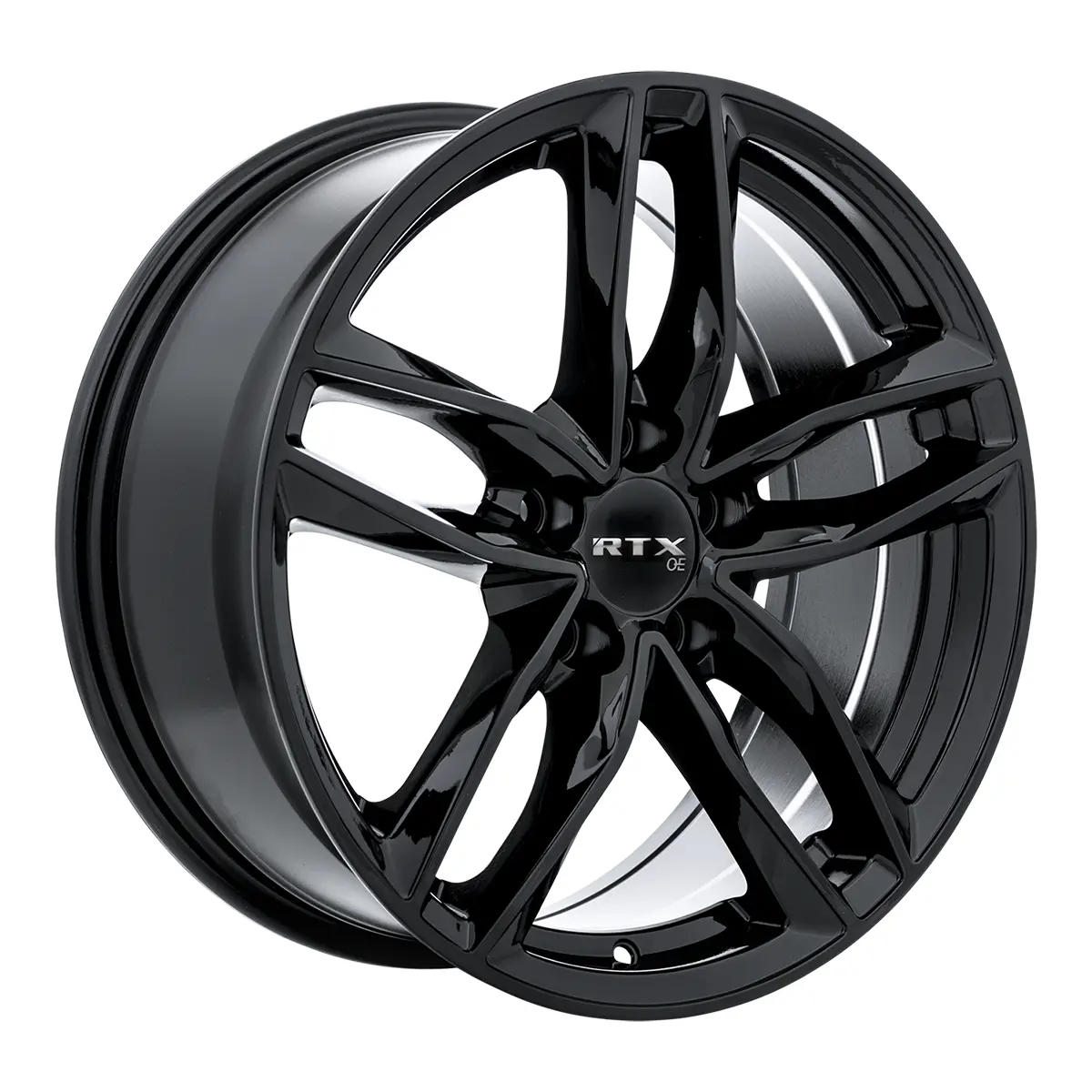 17X7.5 Alloy Wheel - Rtx Nuremberg 507401 Gloss Black , With 5X112 Bolt Pattern , 35.0 Offset , 66.6 Hubbore  For  Volkswagen Atlas 2018-2024 1