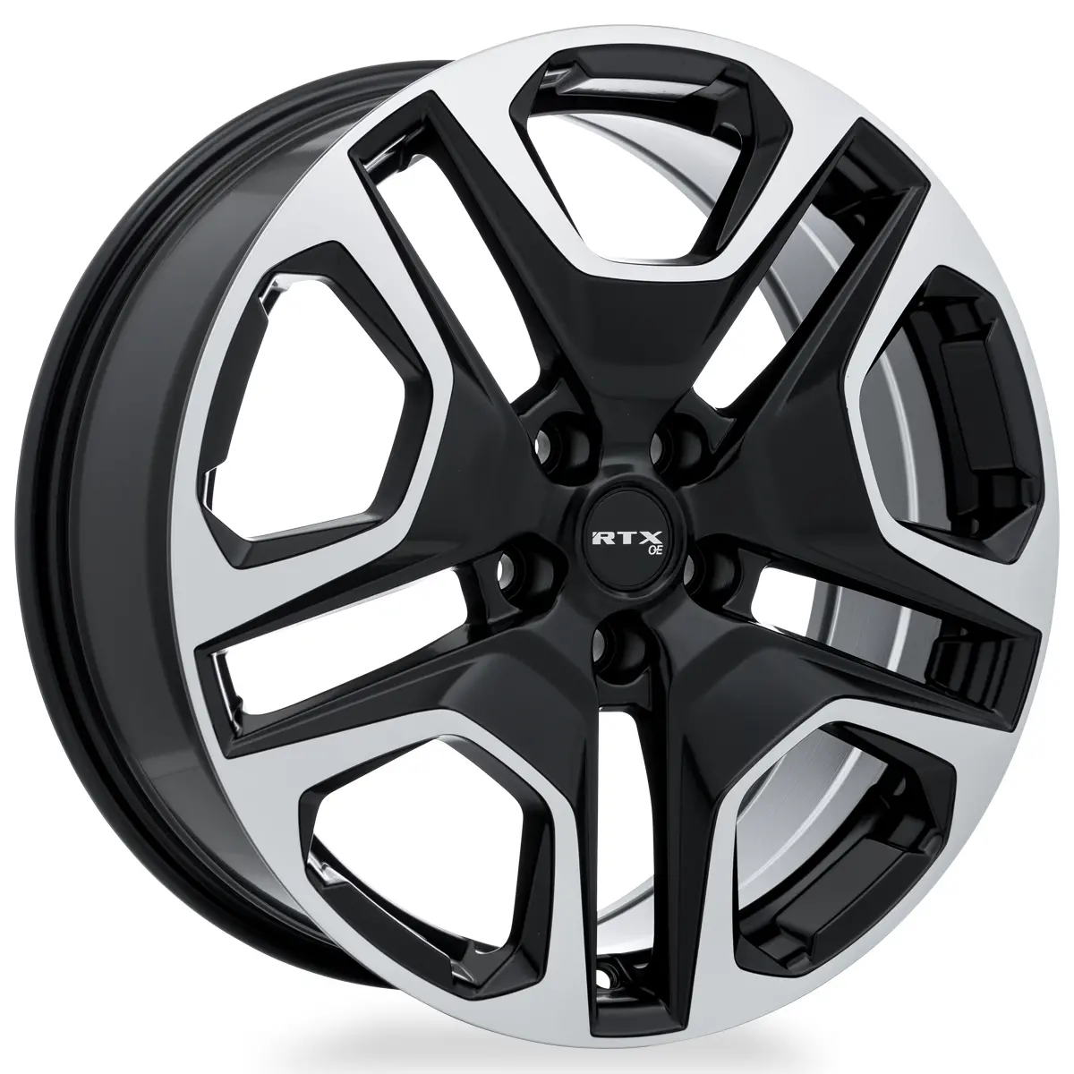 18X7 Alloy Wheel - Rtx Osaka 082974 Satin Black Machined , With 5X114.3 Bolt Pattern , 35.0 Offset , 60.1 Hubbore  For  Toyota Sienna 2022-2024 1