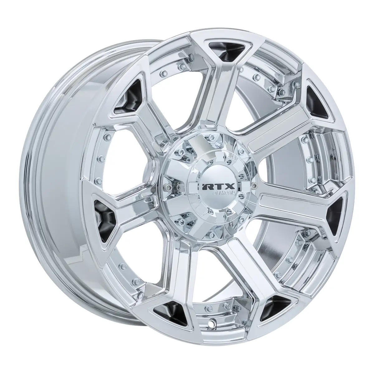 20X9 Alloy Wheel - Rtx Peak 082947 Chrome / Pvd , With 6X135/139.7 Bolt Pattern , 0.0 Offset , 87.1 Hubbore  For Chevrolet Silverado 1500 1