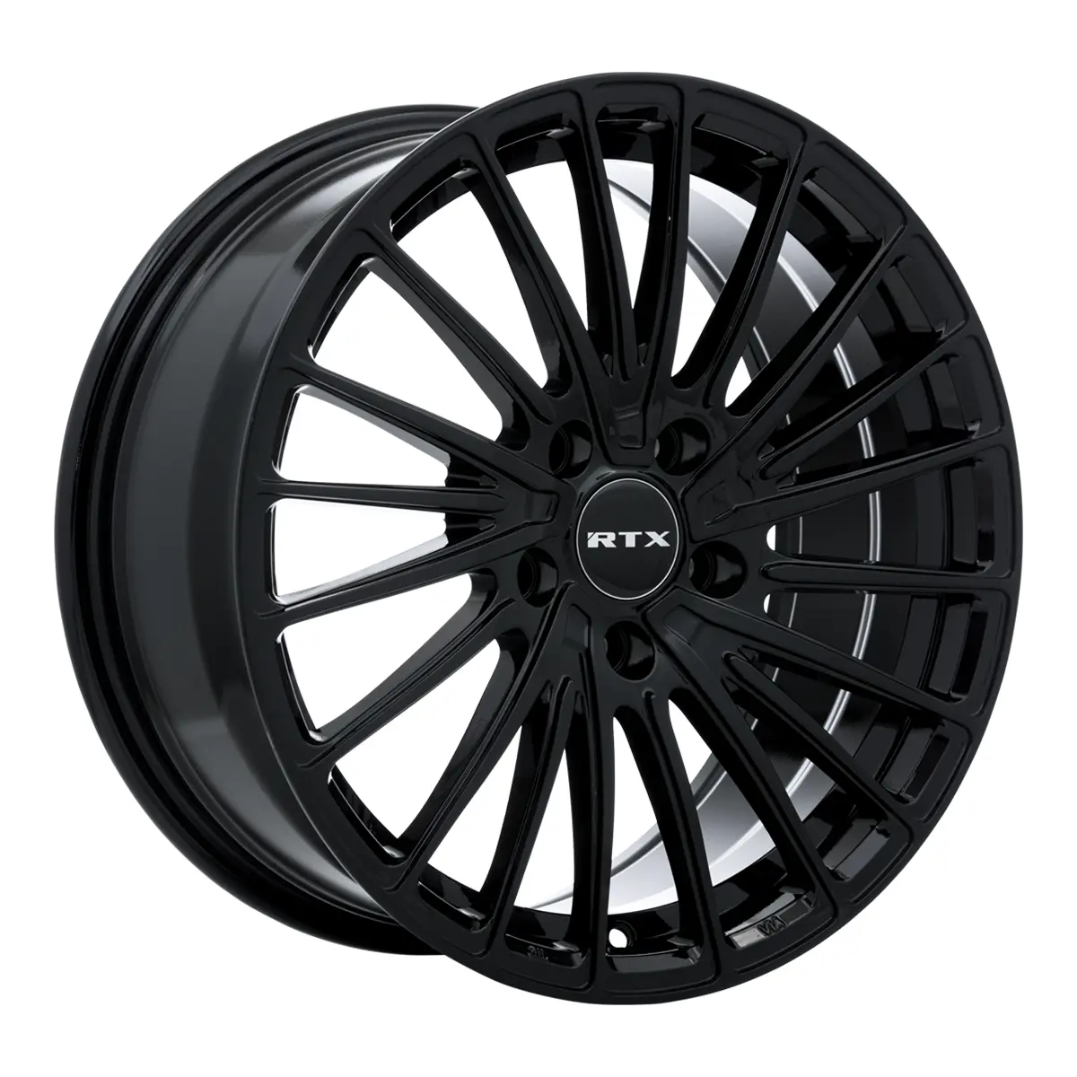 18X8 Gloss Black Wheel – Rtx Polar 083050 – 5X114.3 Et40 Cb73.1 – Fits Honda Accord 2003–2024, Toyota Camry 2007–2024 1