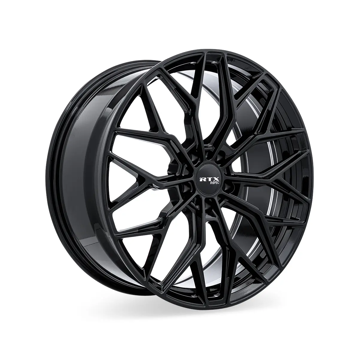 18X8 Alloy Wheel - Rtx Rs02 083181 Gloss Black , With 5X114.3 Bolt Pattern , 38.0 Offset , 73.1 Hubbore 1