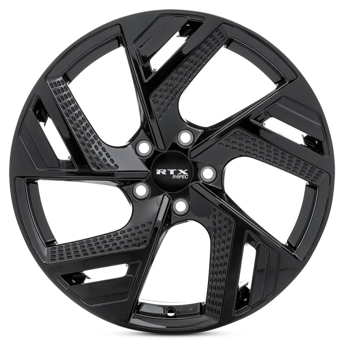 17X7.5 Alloy Wheel - Rtx Rs09 083223 Gloss Black , With 5X114.3 Bolt Pattern , 40.0 Offset , 67.1 Hubbore For Hyundai Kona 2023-2024 2