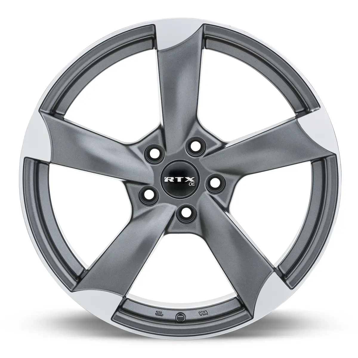 17X7.5 Alloy Wheel - Rtx Rs Ii 082479 Satin Gunmetal Machined , With 5X112 Bolt Pattern , 45.0 Offset , 57.1 Hubbore Volkswagen Tiguan 2
