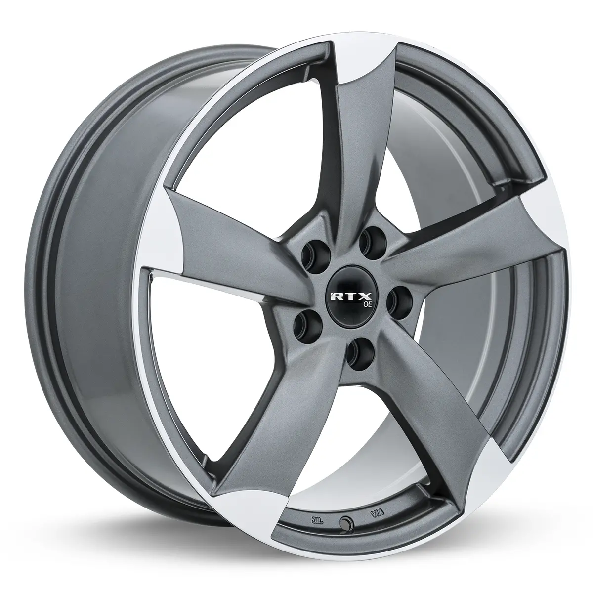 17X7.5 Alloy Wheel - Rtx Rs Ii 082479 Satin Gunmetal Machined , With 5X112 Bolt Pattern , 45.0 Offset , 57.1 Hubbore Volkswagen Tiguan 1
