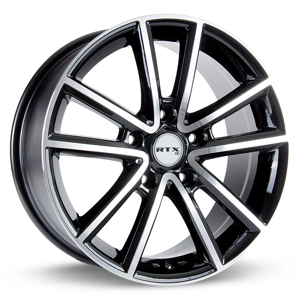 17X7.5 Premium Alloy Wheel – Rtx Auburn Black Machined – 5X127 Et35 Cb71.5 – Fits Jeep Wrangler Jk 2007–2018, Jeep Wrangler Jl 2018–2024, Jeep Gladiator 2020–2024 1