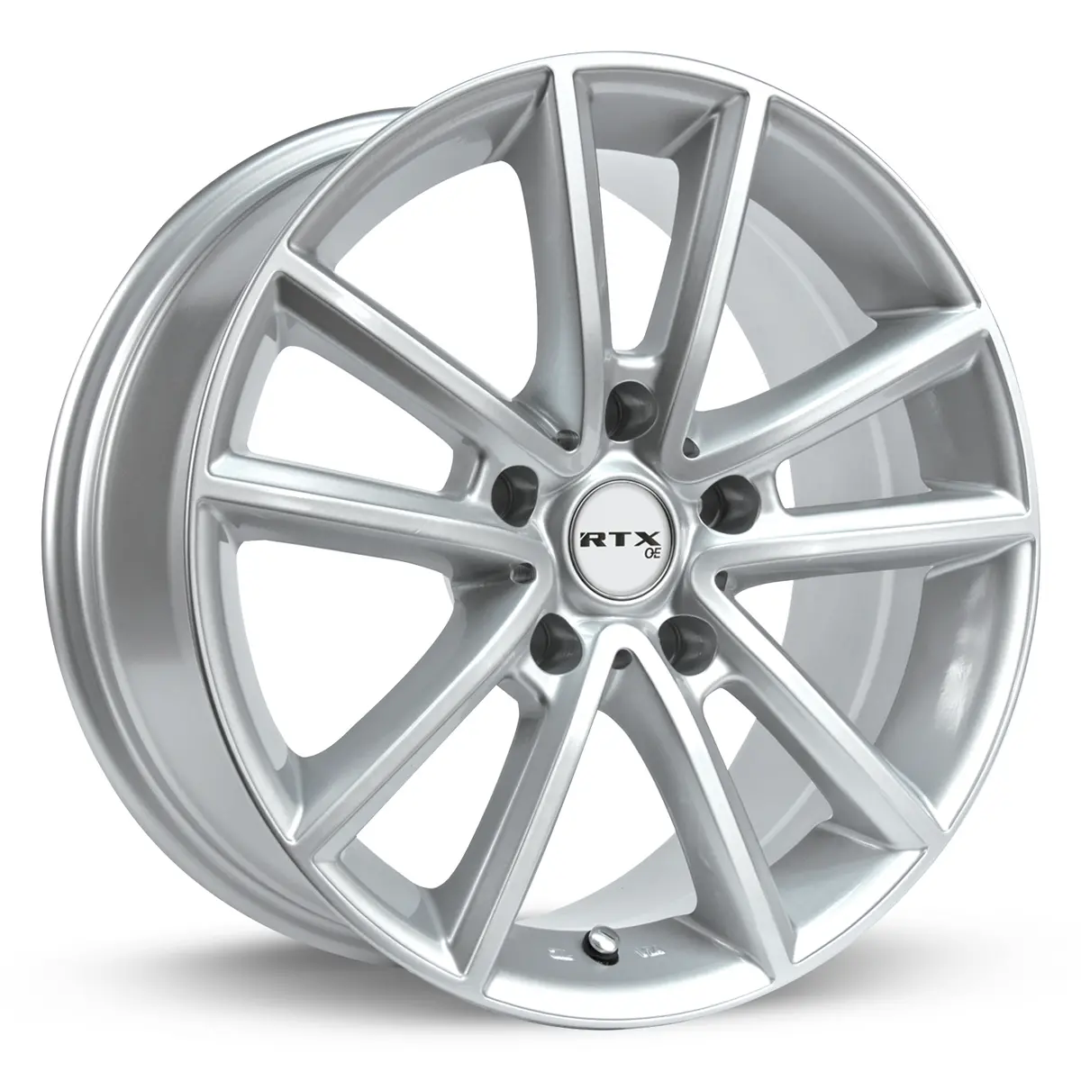 17X7.5 Alloy Wheel - Rtx Auburn 081030 Silver , With 5X127 Bolt Pattern , 35.0 Offset , 71.5 Hubbore For  Jeep Wrangler 2022-2024 1